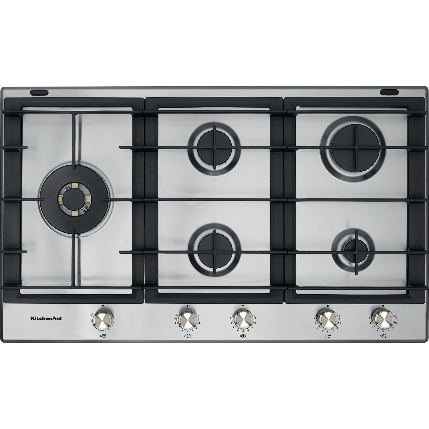 KITCHENAID KHWL 942 موقد غاز بلت إن 90 سم من الحديد الزهر iXelium من الفولاذ المقاوم للصدأ