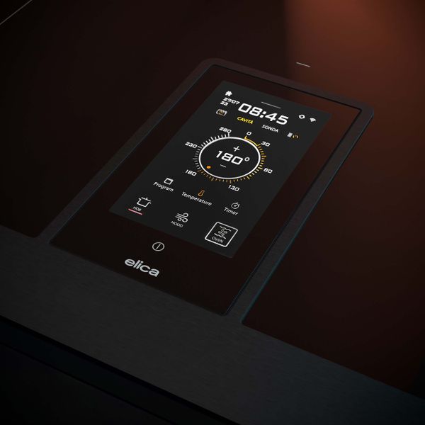 Elica LHOV COMBISTEAM BL/A/90 Induction Hob+Hood+Oven Combi Steam 90cm 1200m3/h 63Lit A+ Black