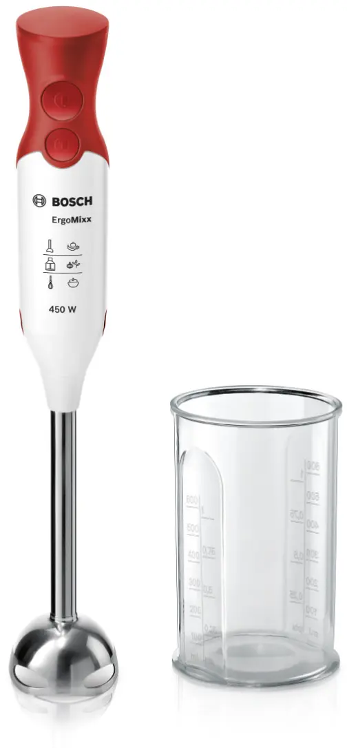 Bosch MSM64110 ErgoMixx Hand Blender 450W White Red product view 2