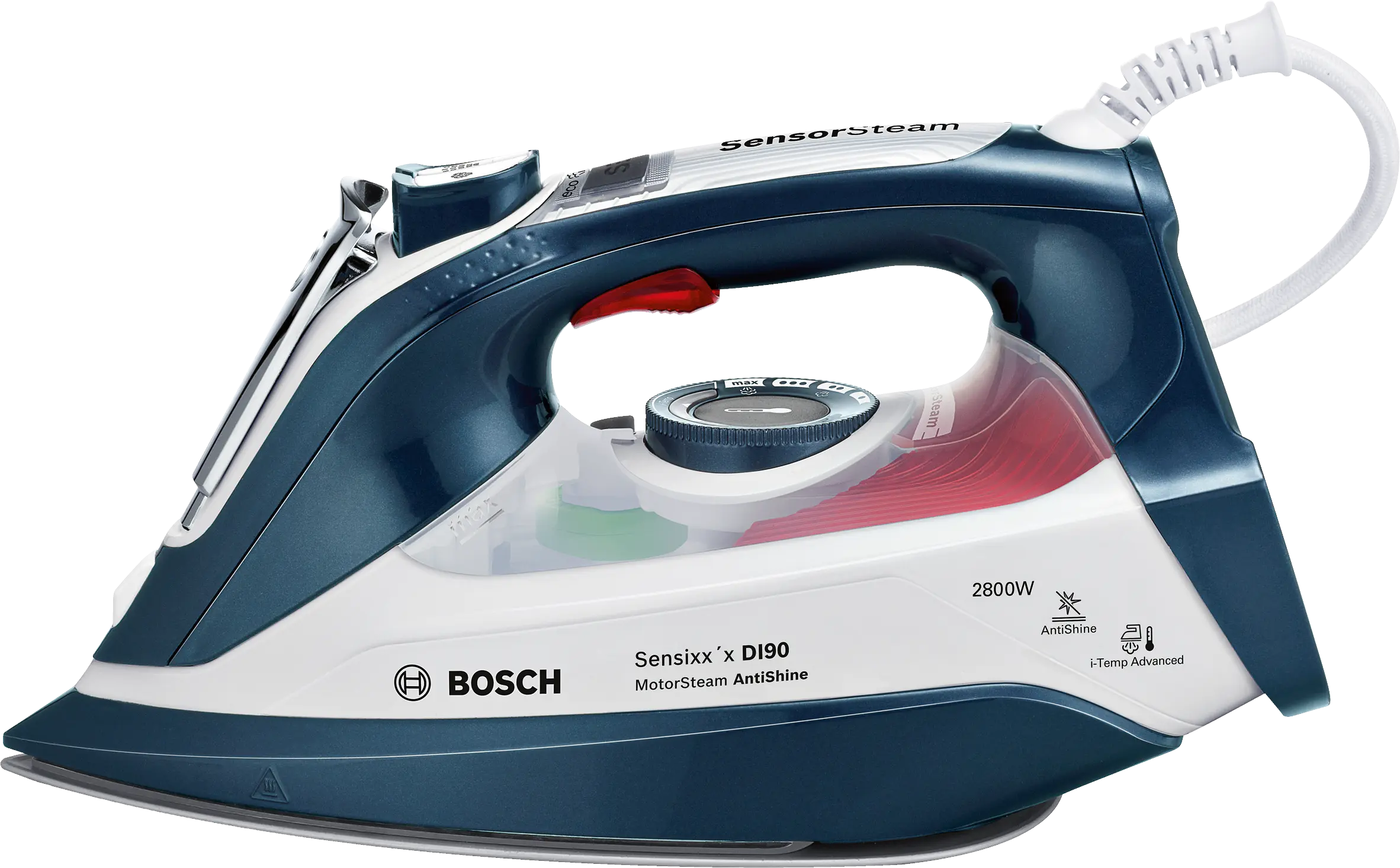 Bosch TDI902836A Sensixxx DI90 AntiShine Compact Steam Generator 2800W White Black product view 2