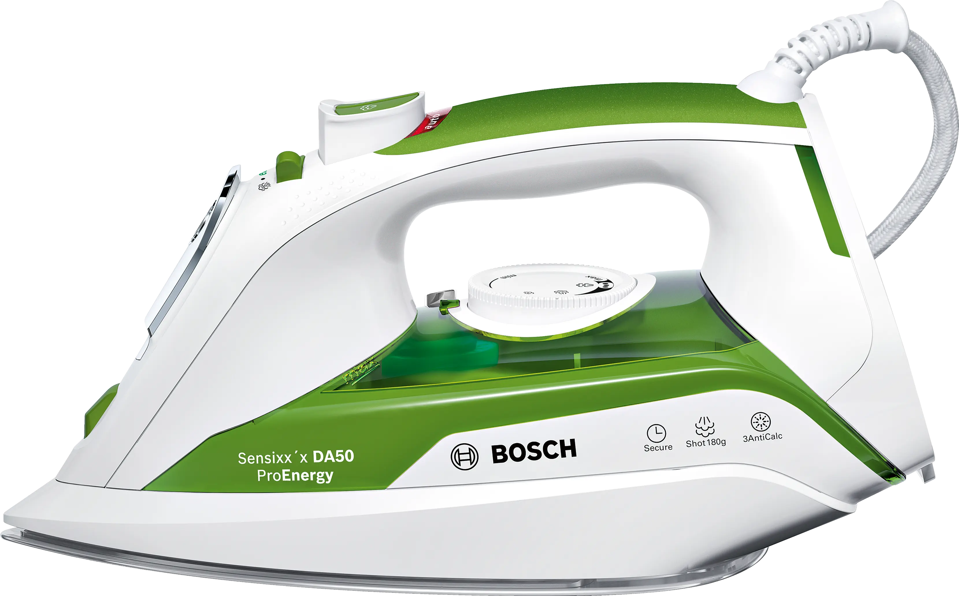Bosch TDA502412E Sensixxx DA50 ProEnergy Steam Iron 2400W Green White product view 2