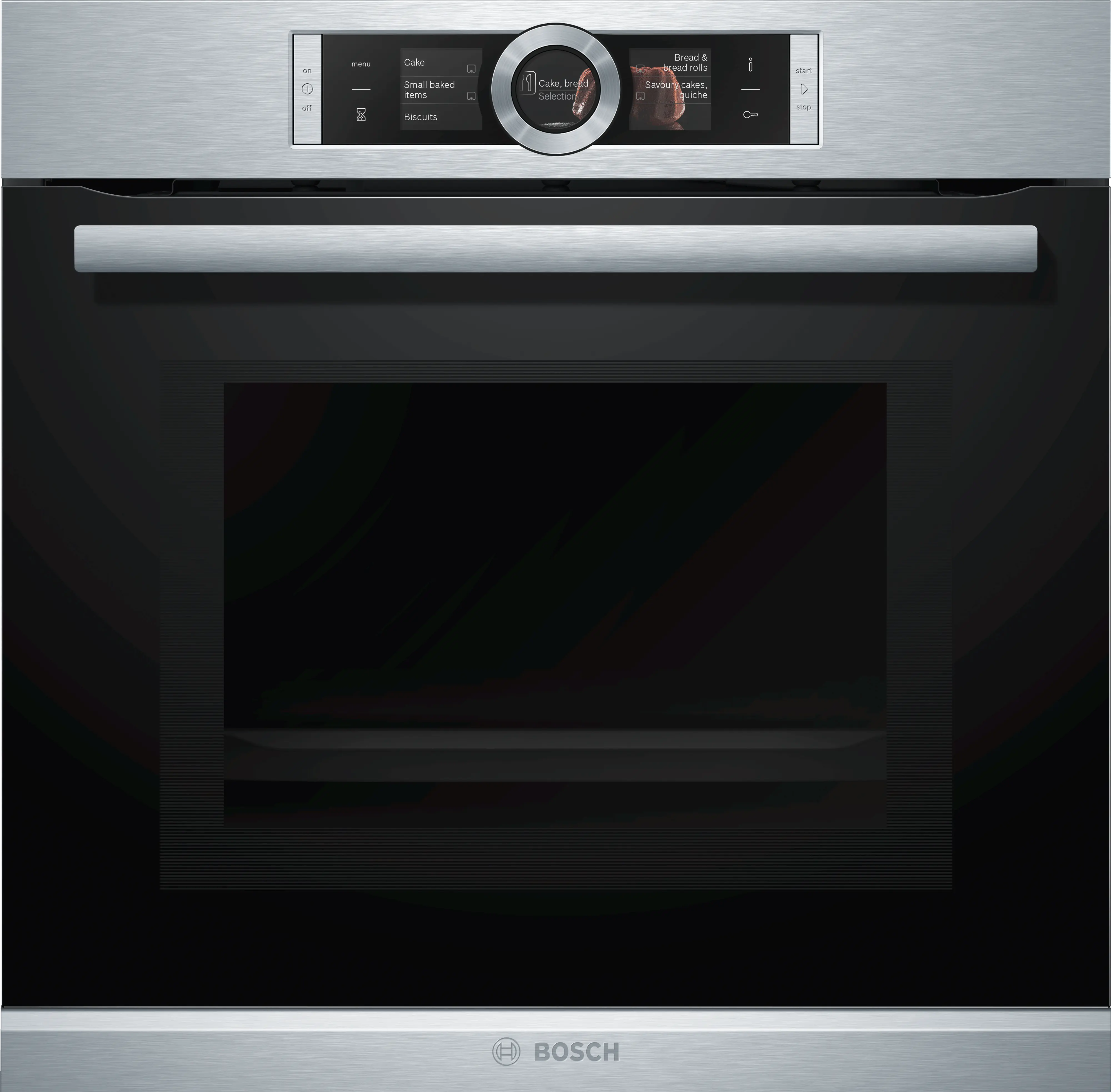 Bosch HMG636BS1 Serie 8 Built-In Oven with Microwave 60cm 67L Stainless Steel - Bosch Built-in microwave / combi oven product image 1