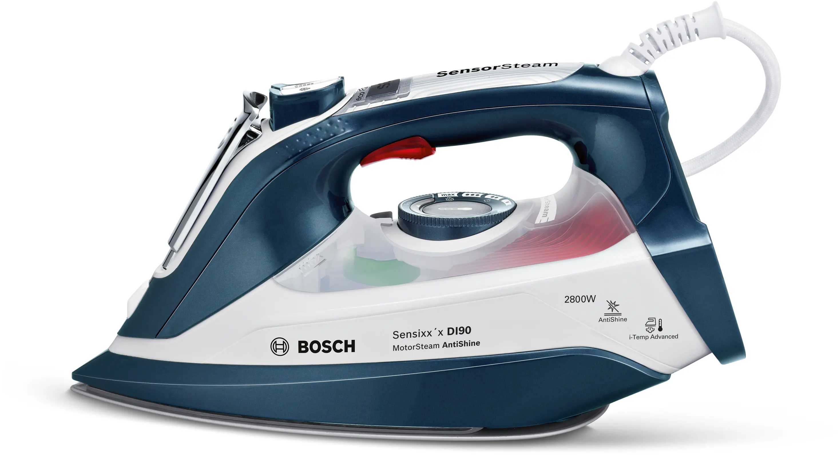 Bosch TDI902836A Sensixxx DI90 AntiShine Compact Steam Generator 2800W White Black product view 4