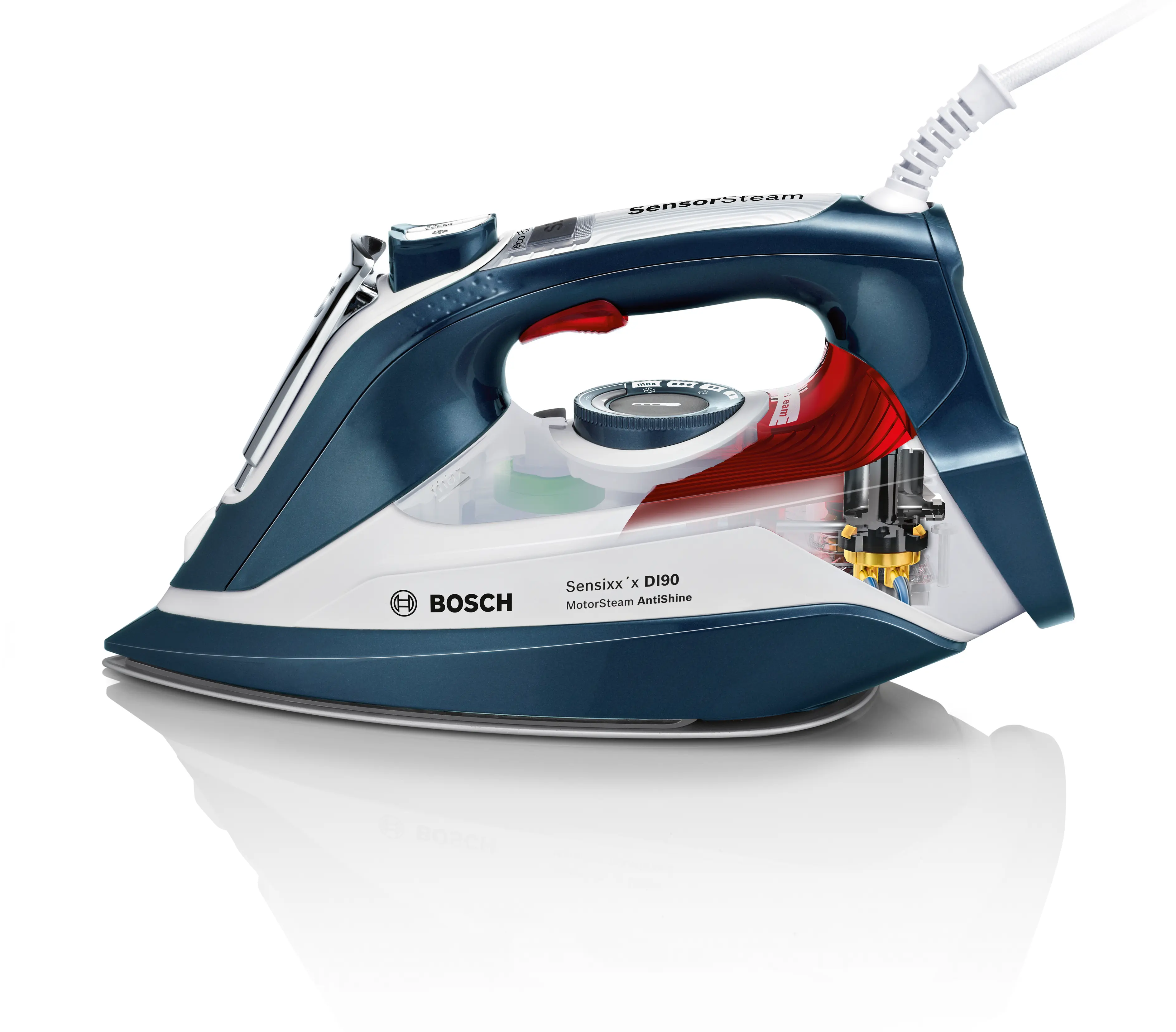 Bosch TDI902836A Sensixxx DI90 AntiShine Compact Steam Generator 2800W White Black product view 5