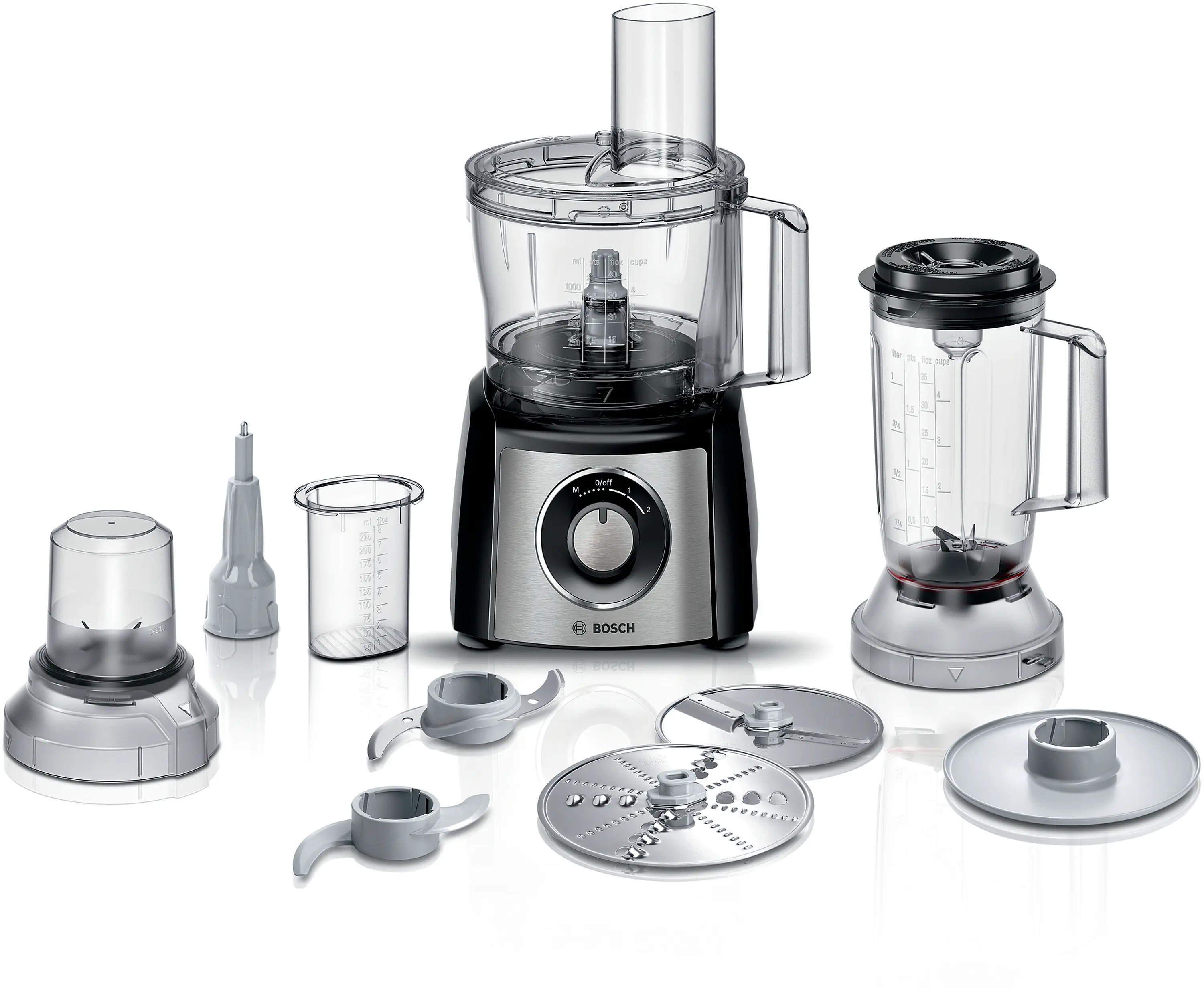 Bosch MCM3501M MultiTalent 3 Food Processor 800W Black Stainless Steel product view 2
