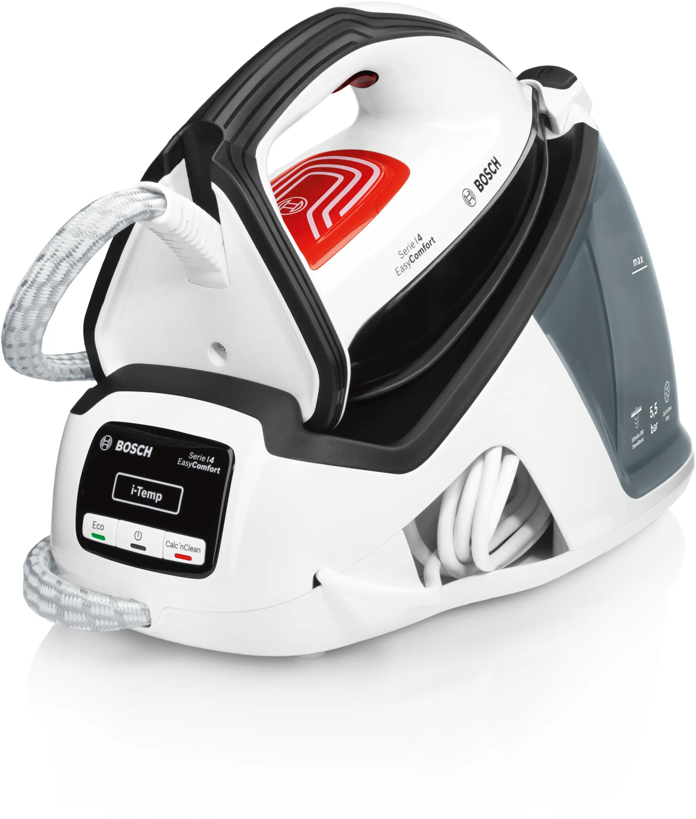 Bosch TDS4070 Serie 4 EasyComfort Steam Station 2400W White Black main product image