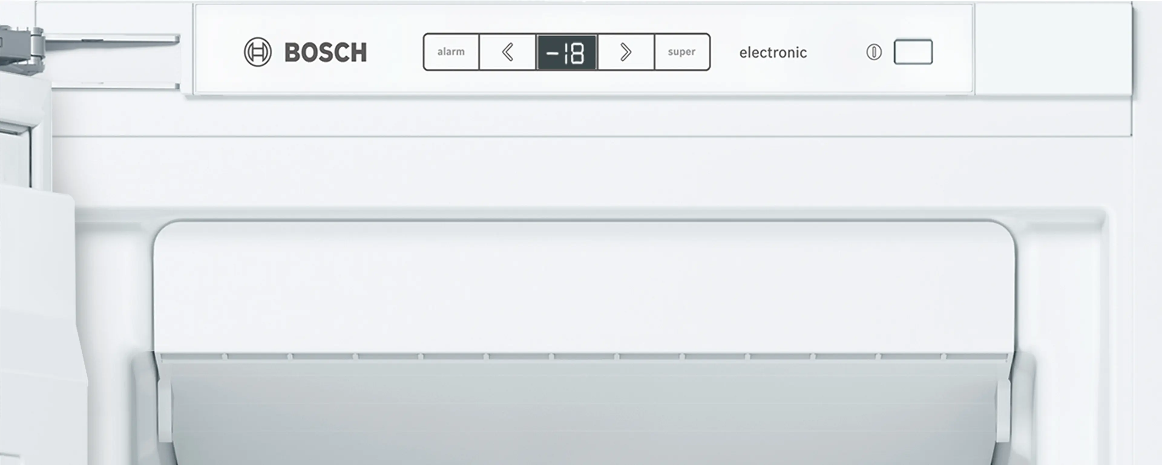 Bosch GIN81AEF0U integrated freezer interior and storage view