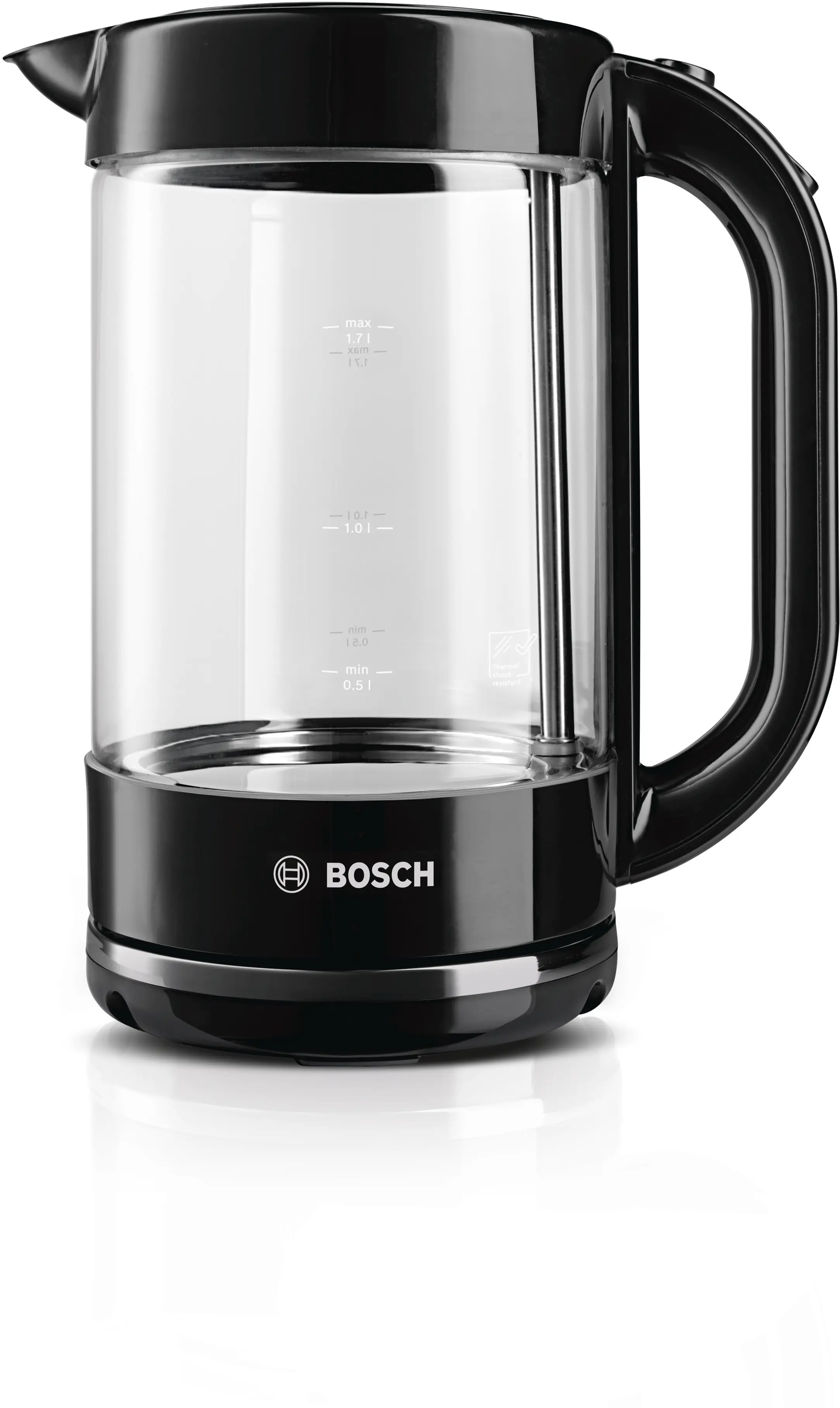 Bosch TWK70B03 Glass Water Kettle 1.7L 2400W Black product view 11