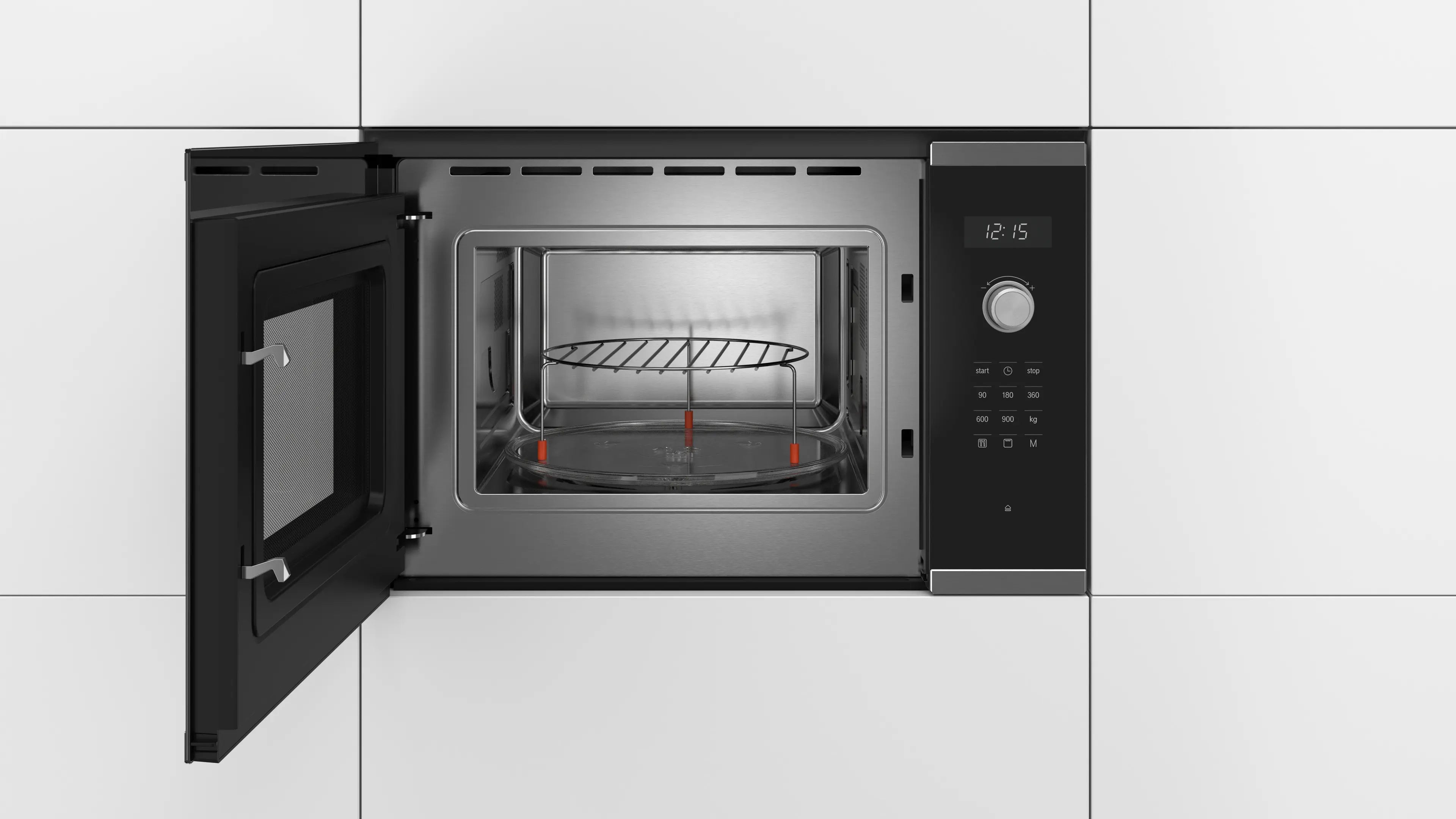 Bosch BEL554MS0 Serie 6 Built-In Microwave with Grill 60cm 25L 900W Black - Bosch Built-in microwave / combi oven product image 3