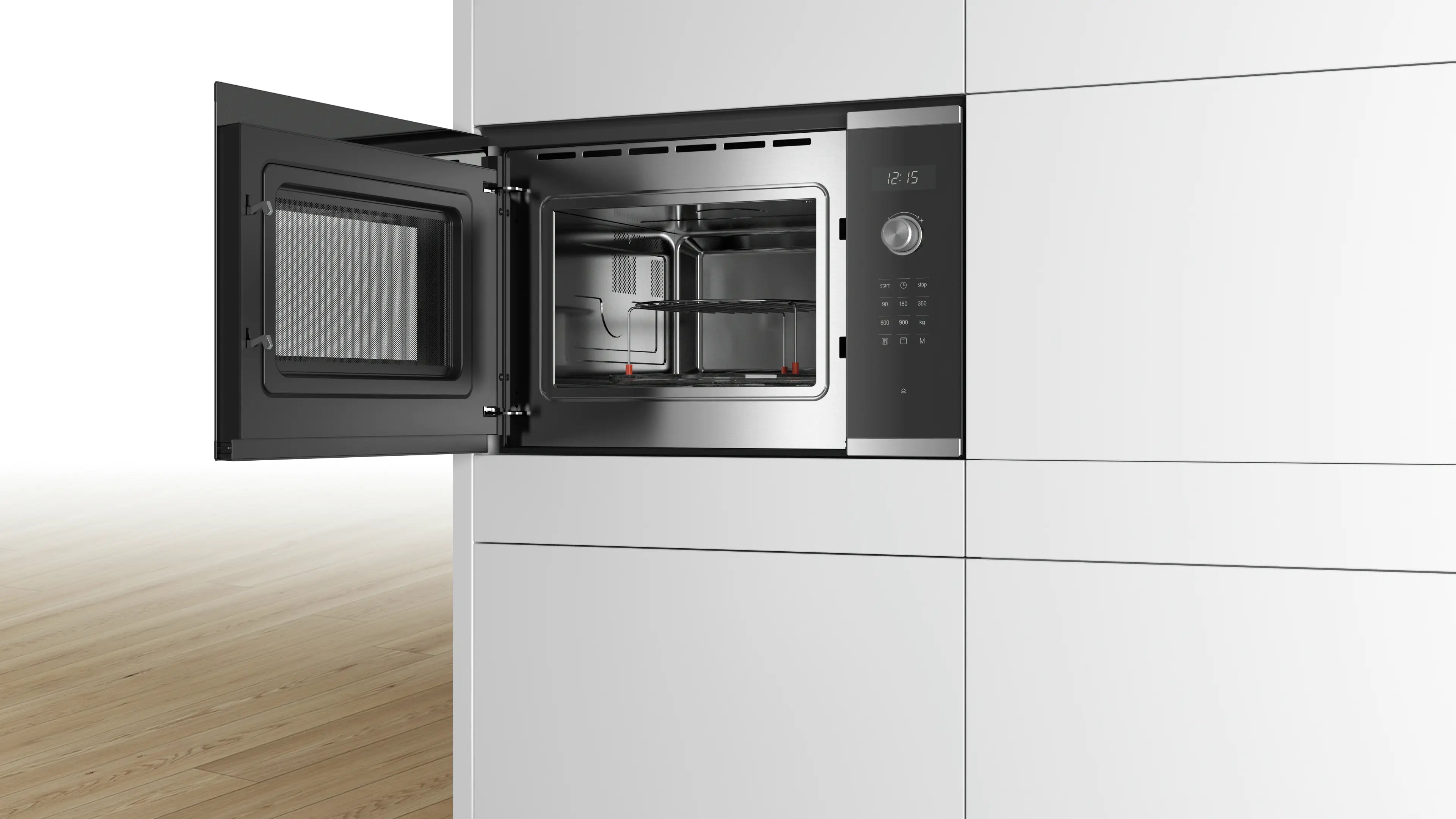 Bosch BEL554MS0 Serie 6 Built-In Microwave with Grill 60cm 25L 900W Black - Bosch Built-in microwave / combi oven product image 4