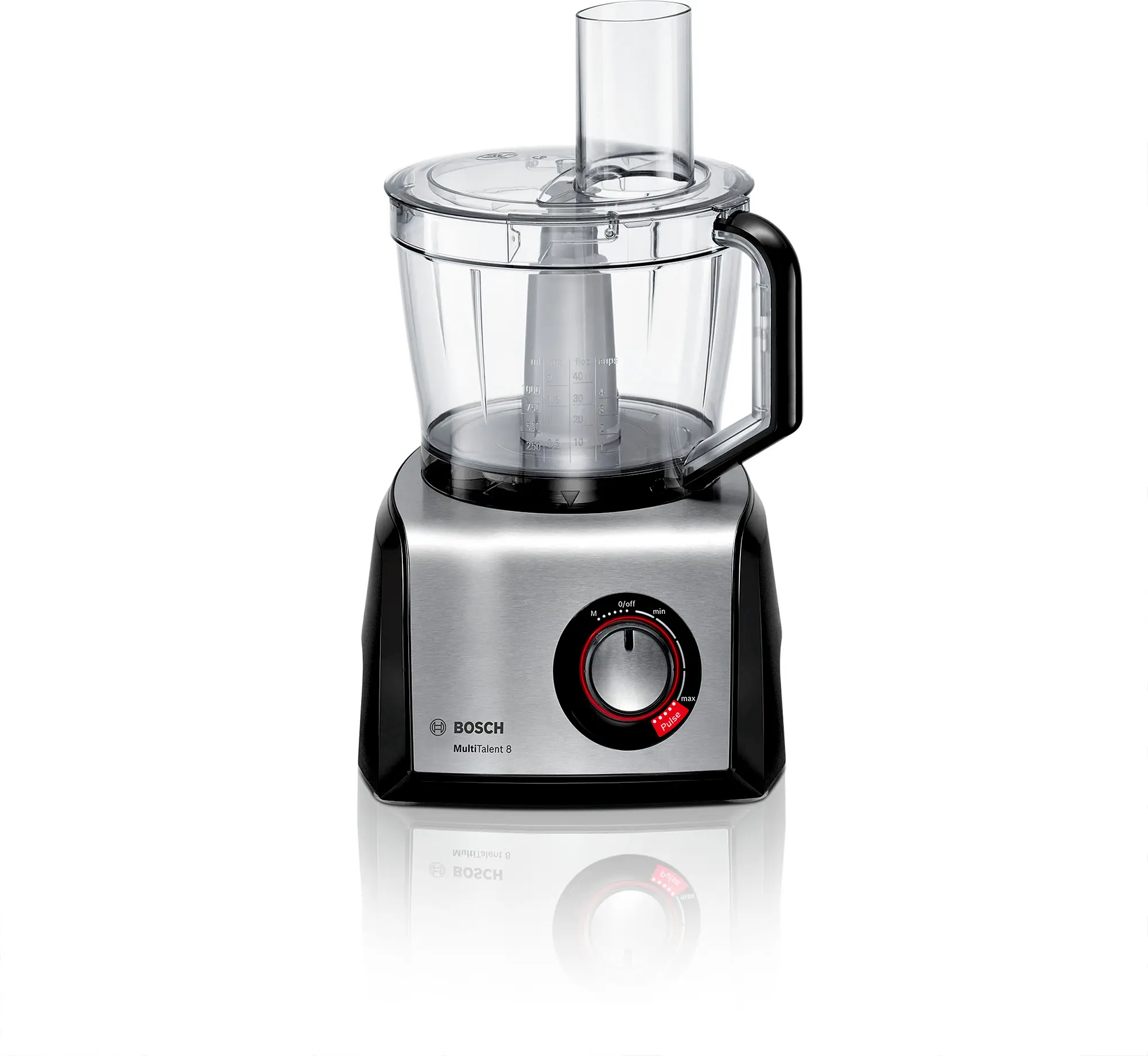 Bosch MC812M865 MultiTalent 8 Food Processor 1250W Black Stainless Steel product view 2