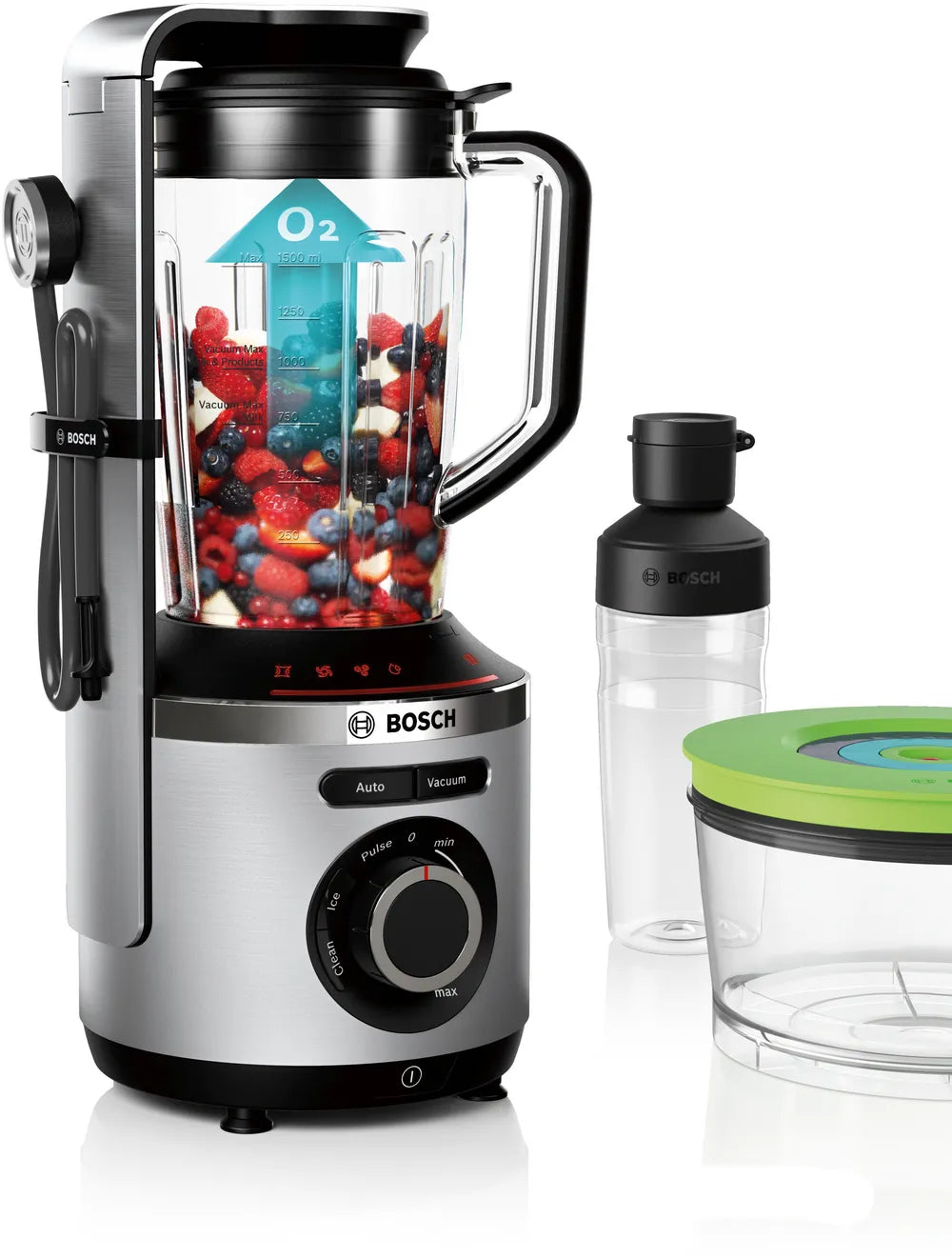 Bosch MMBV625M VitaMaxx Vacuum Blender 1000W Silver product view 3