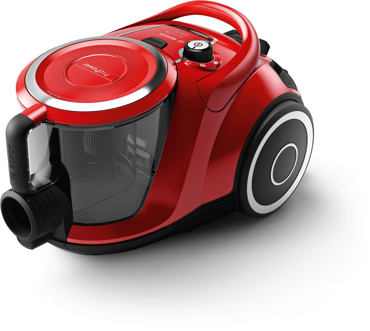Bosch BGS412234A Series 6 red bagless vacuum cleaner perspective product view