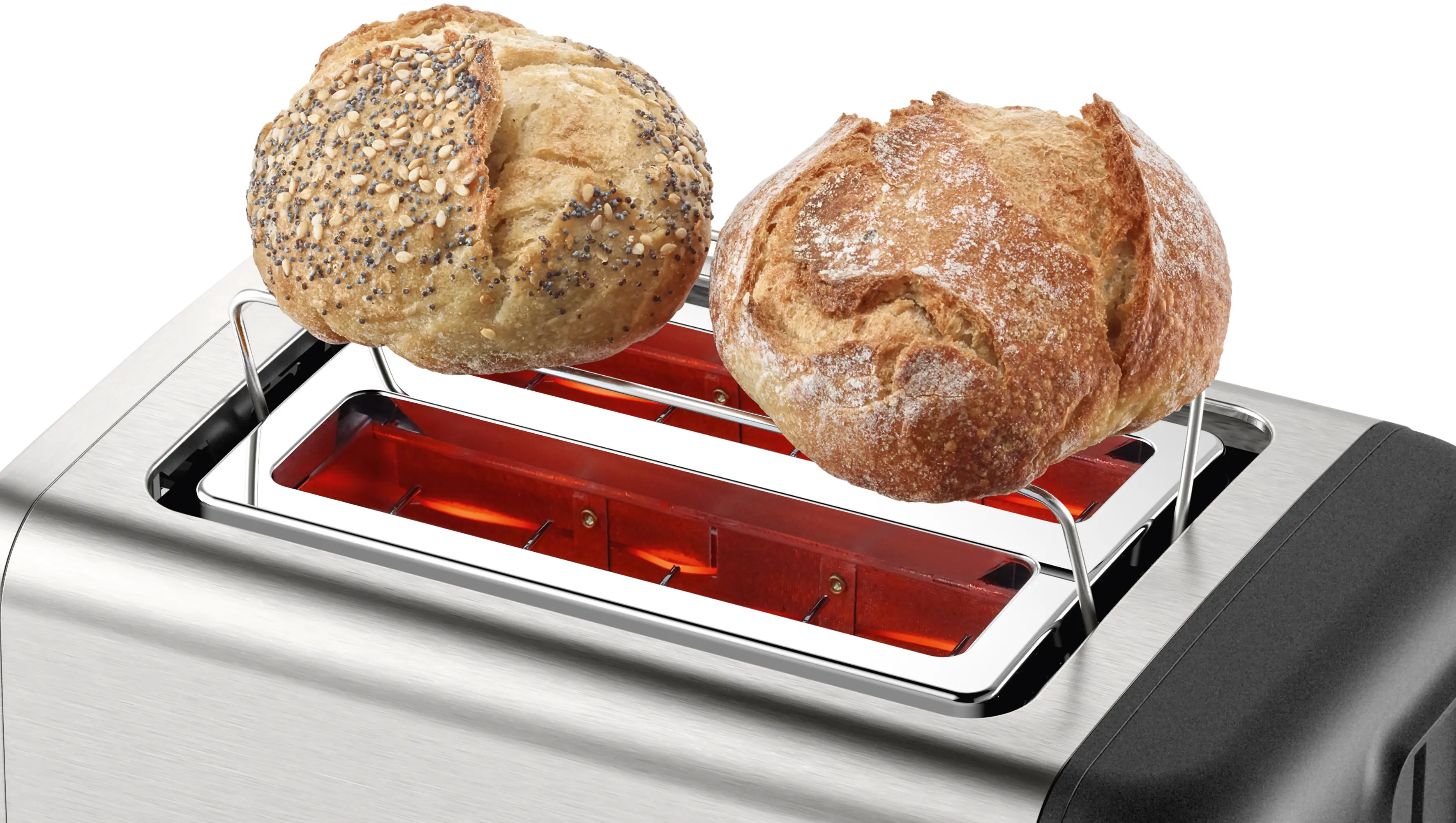 Bosch TAT3P420 DesignLine Toaster 820-970W Stainless Steel / Black product view 8