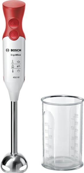 Bosch MSM64110 ErgoMixx Hand Blender 450W White Red main product image