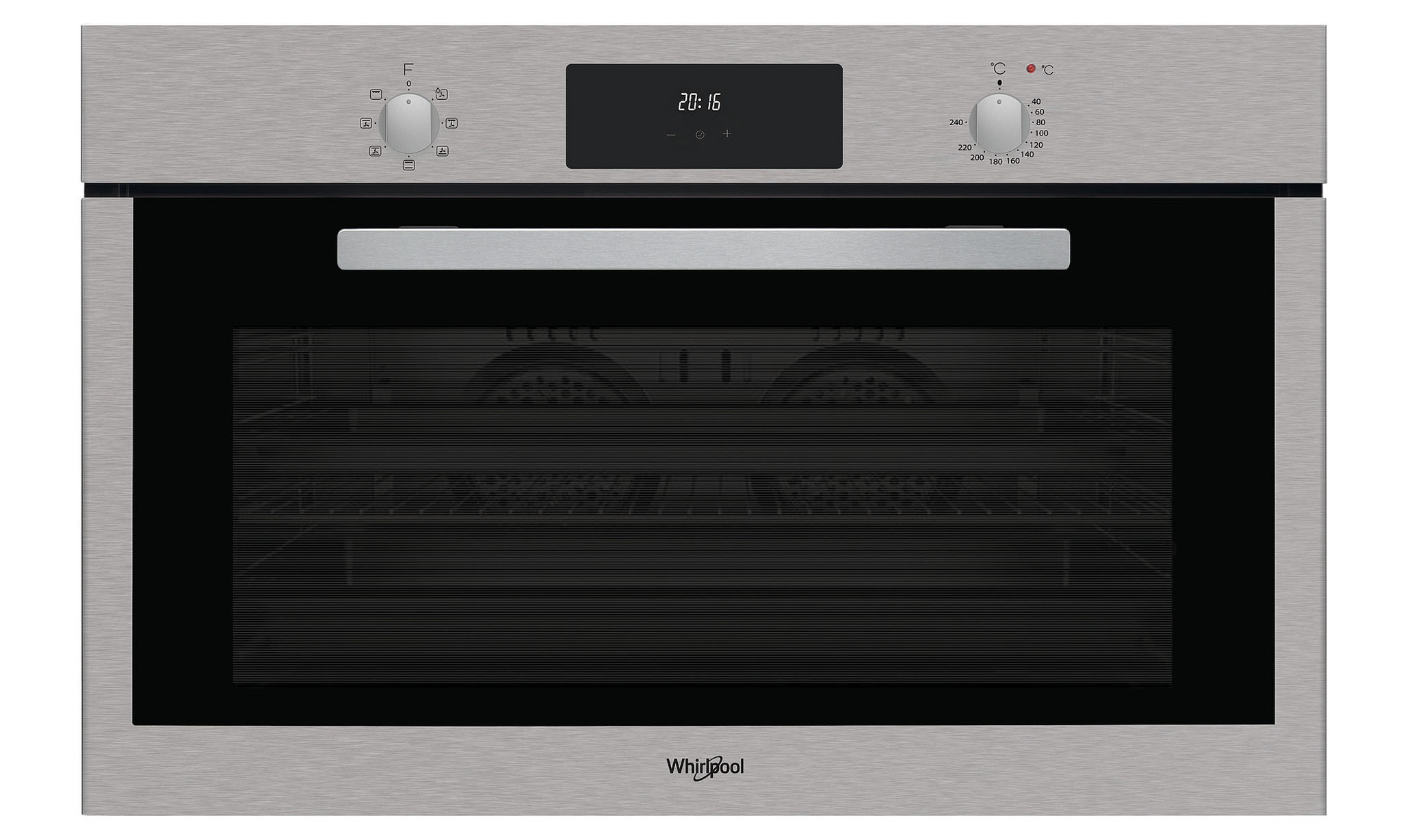 Whirlpool MXA K7F IX Built in Elec Oven 90CM 101Lit Inox Fan+Led Screen