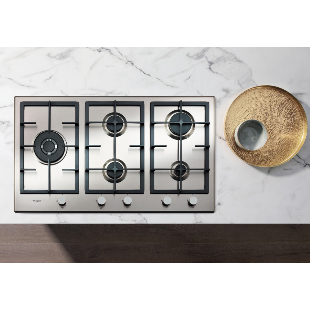 Whirlpool GMA 9522/IX gas hob detail view