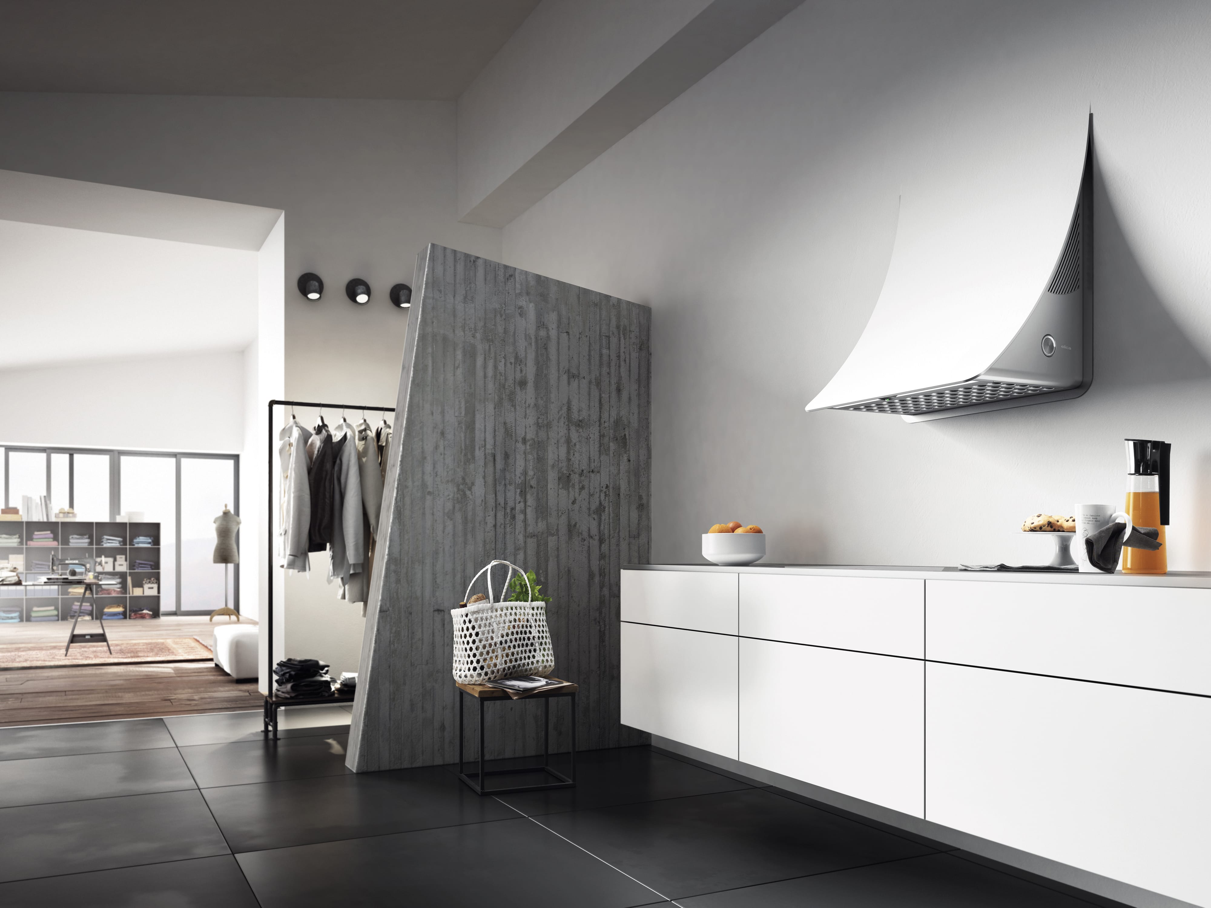 Elica NUAGE DRYWALL/F/75 75cm hood in stainless steel at Tahboub Appliances Jordan