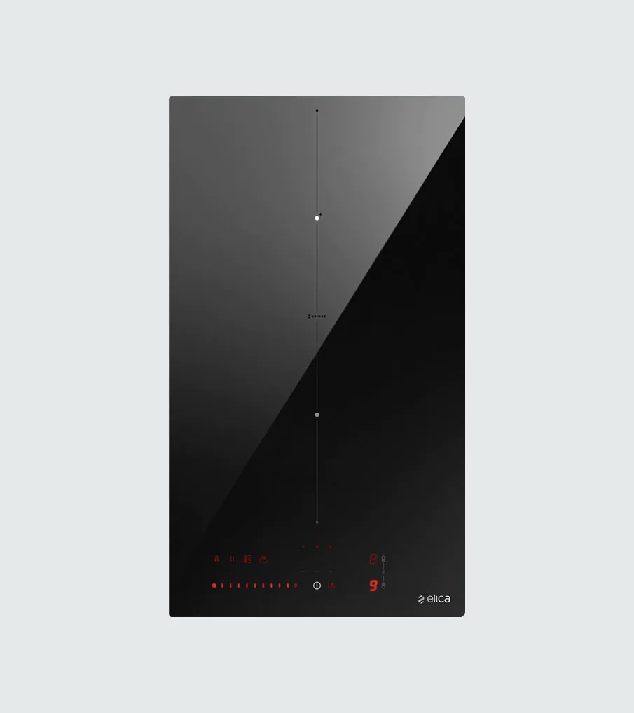 Elica RATIO 302 PLUS BL 30cm hob in black glass at Tahboub Appliances Jordan