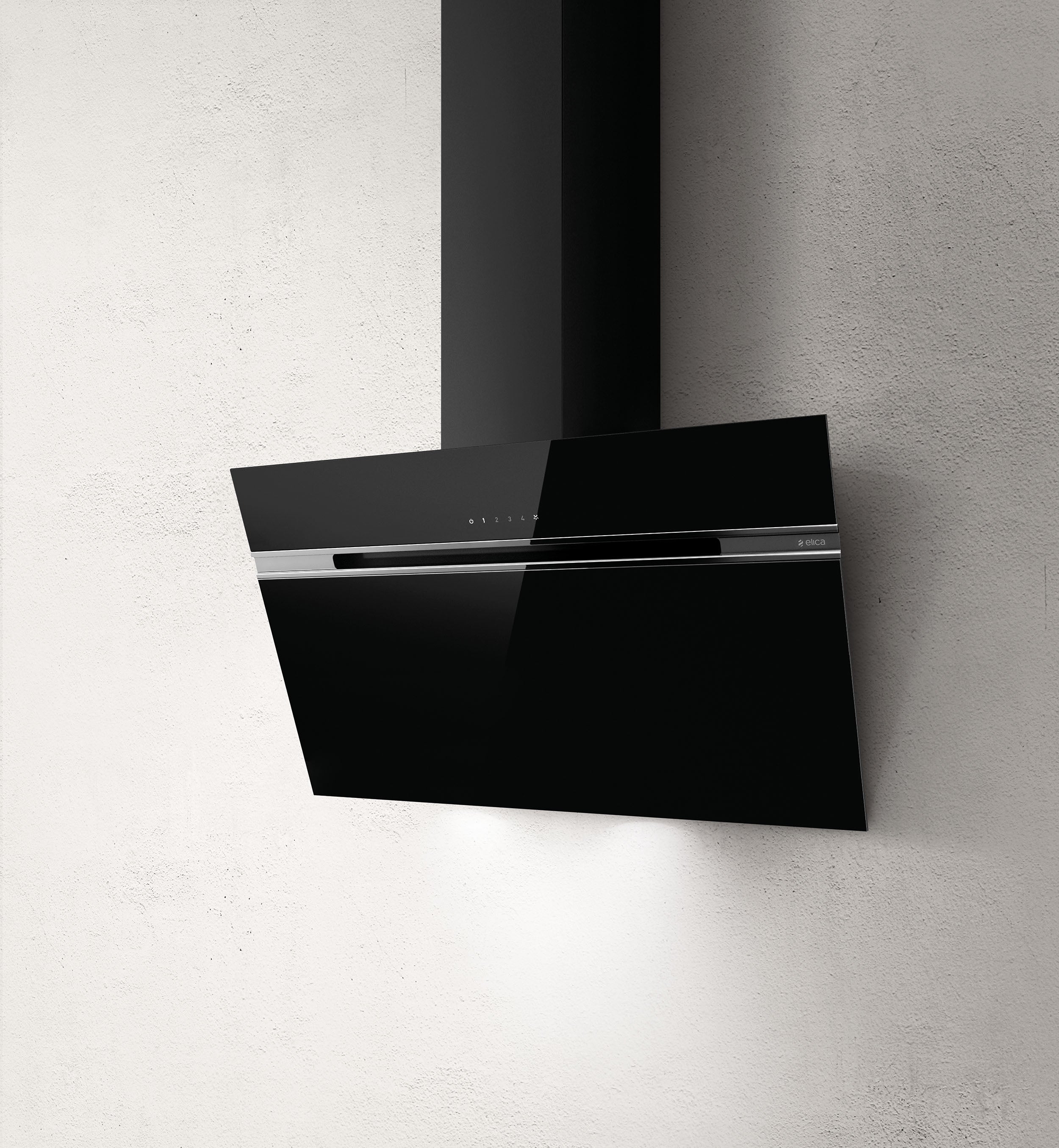 ELICA STRIPE BL/A/90/LX Wall Hood 90cm 900m3/h Black Glass