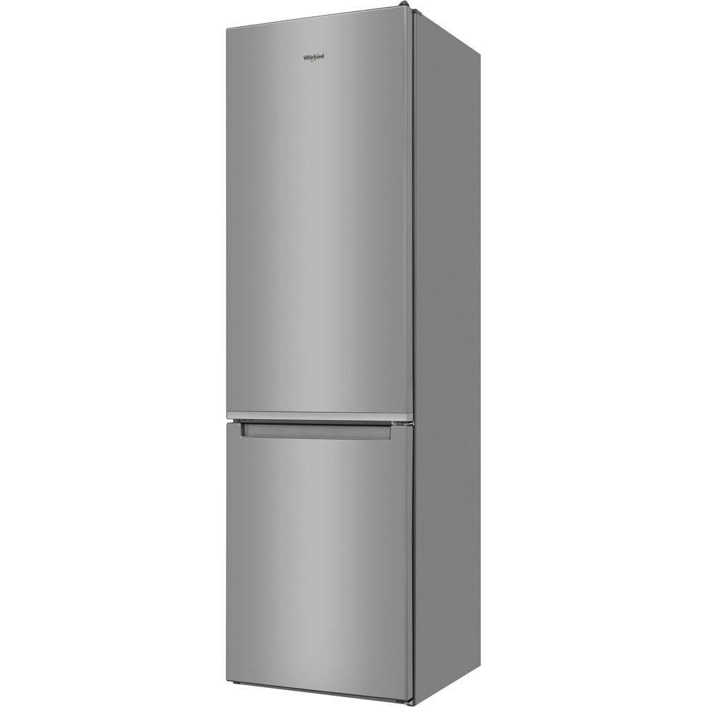 Whirlpool W5 711E OX Bottom Mount Fridge Freezer 60cm 310L 6TH SENSE Inox - Front View