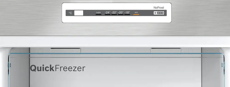 Top Mount Freezer-Fridge 60cm Serie 2 225Lit Inox look-metallic