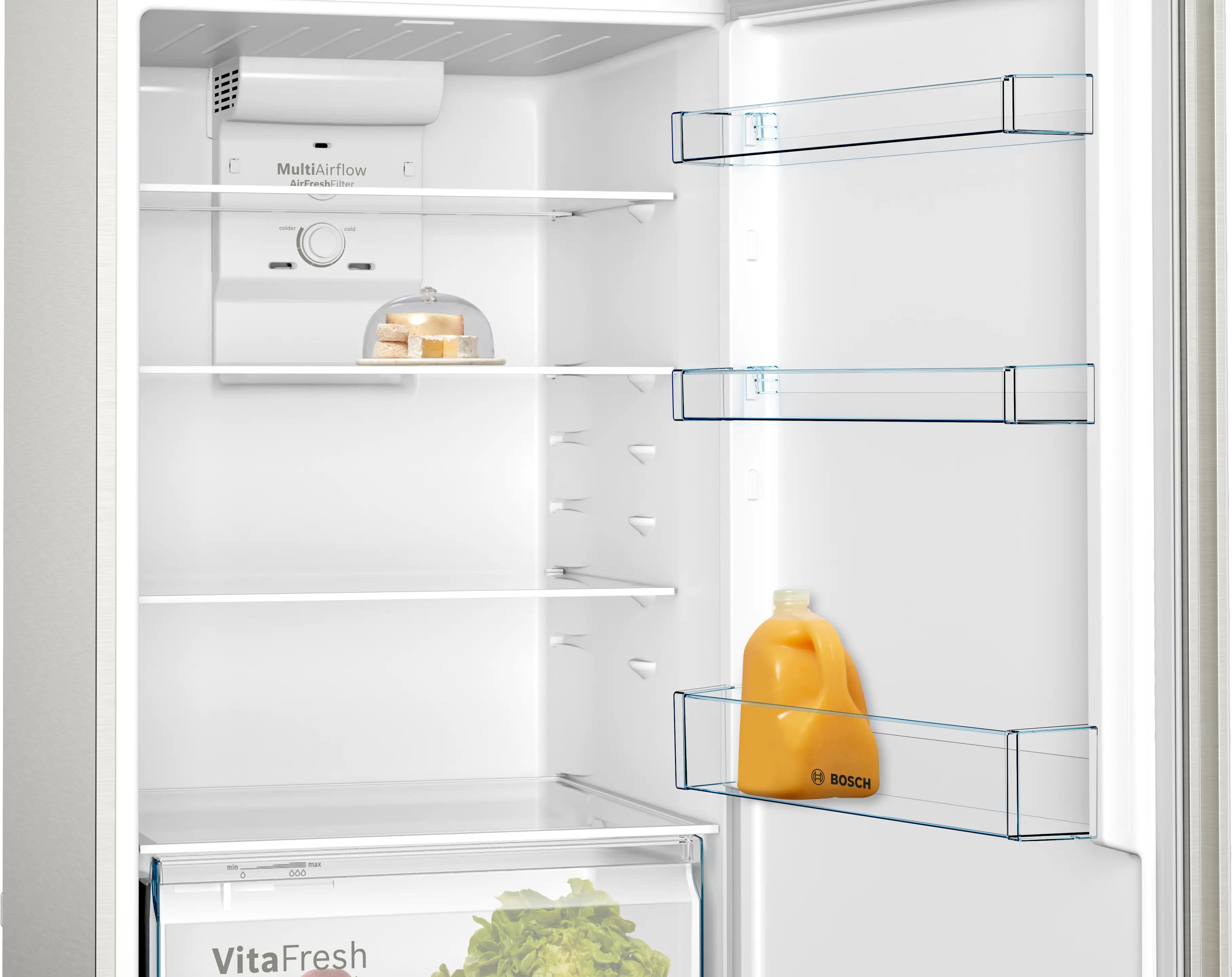 Bosch KDN55NL2M8 top-freezer fridge-freezer product detail view