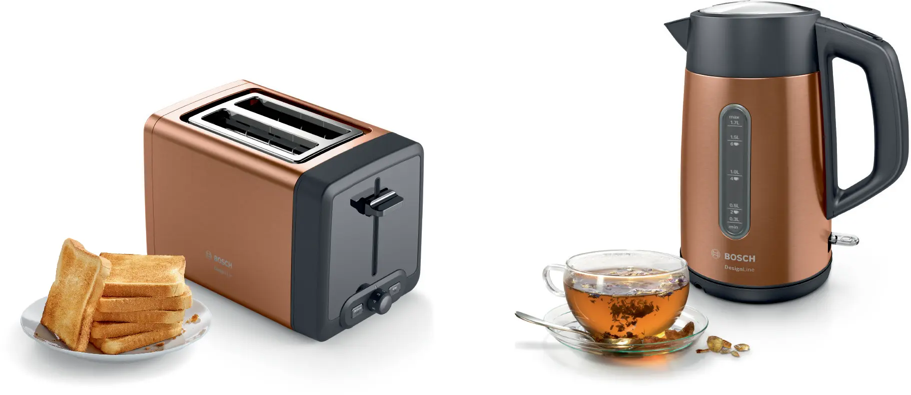 Bosch TAT4P429 DesignLine Toaster 820-970W Copper product view 10