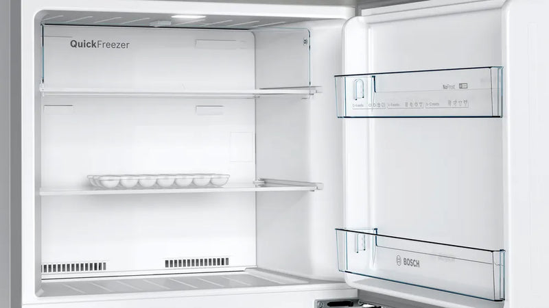 Top Mount Freezer-Fridge 70cm Serie 4 328Lit  Led S.Steel look