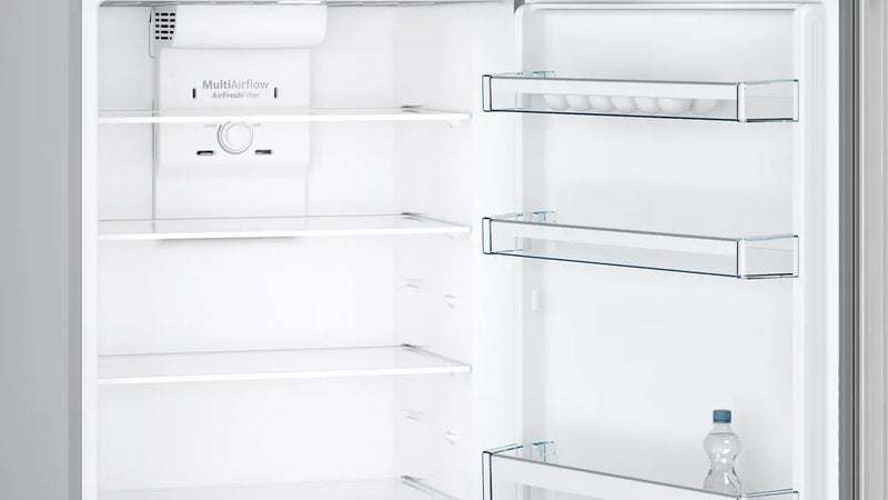 Top Mount Freezer-Fridge 70cm Serie 4 328Lit  Led S.Steel look