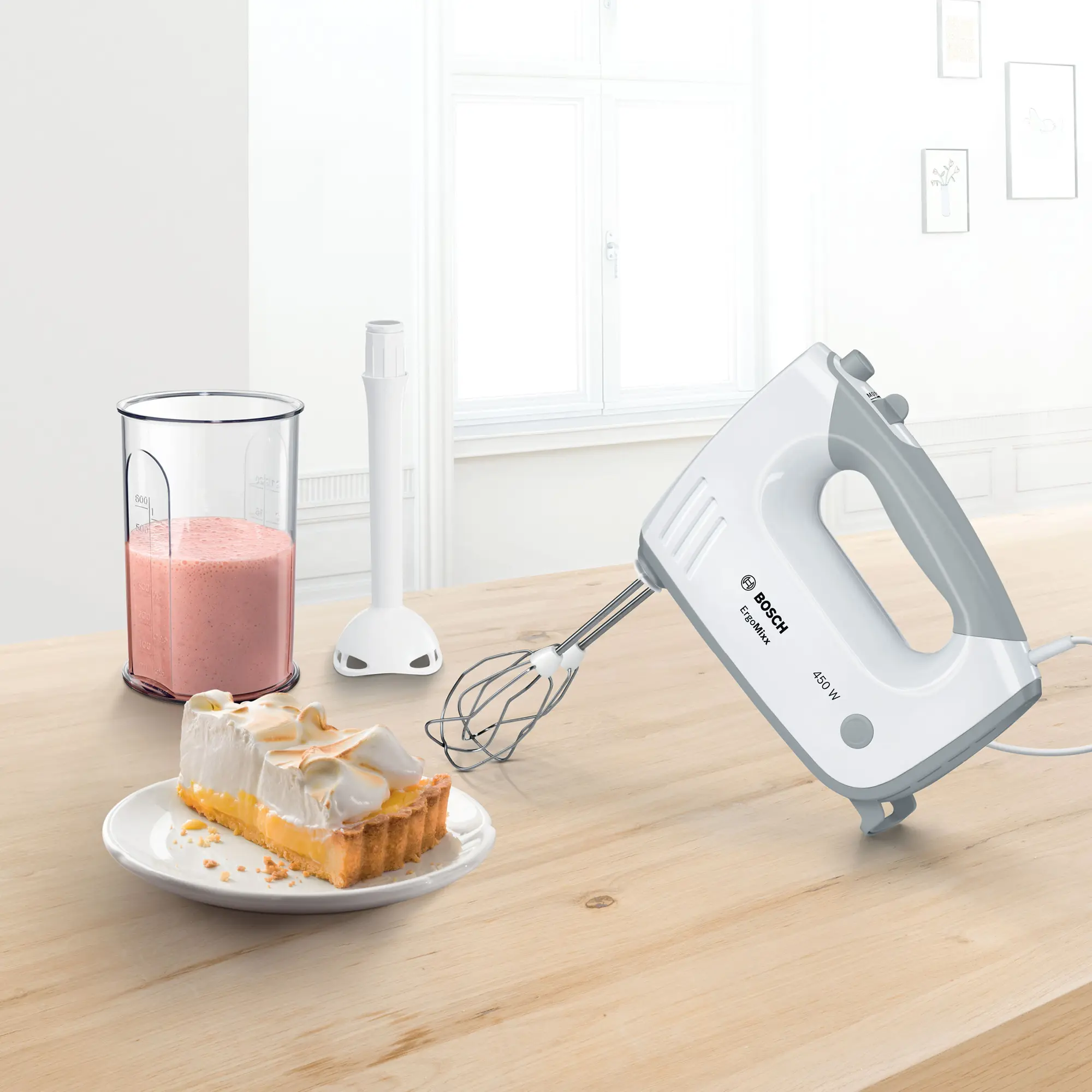 Bosch MFQ364V0 ErgoMixx Hand Mixer 450W with Fresh Vacuum System White product view 7