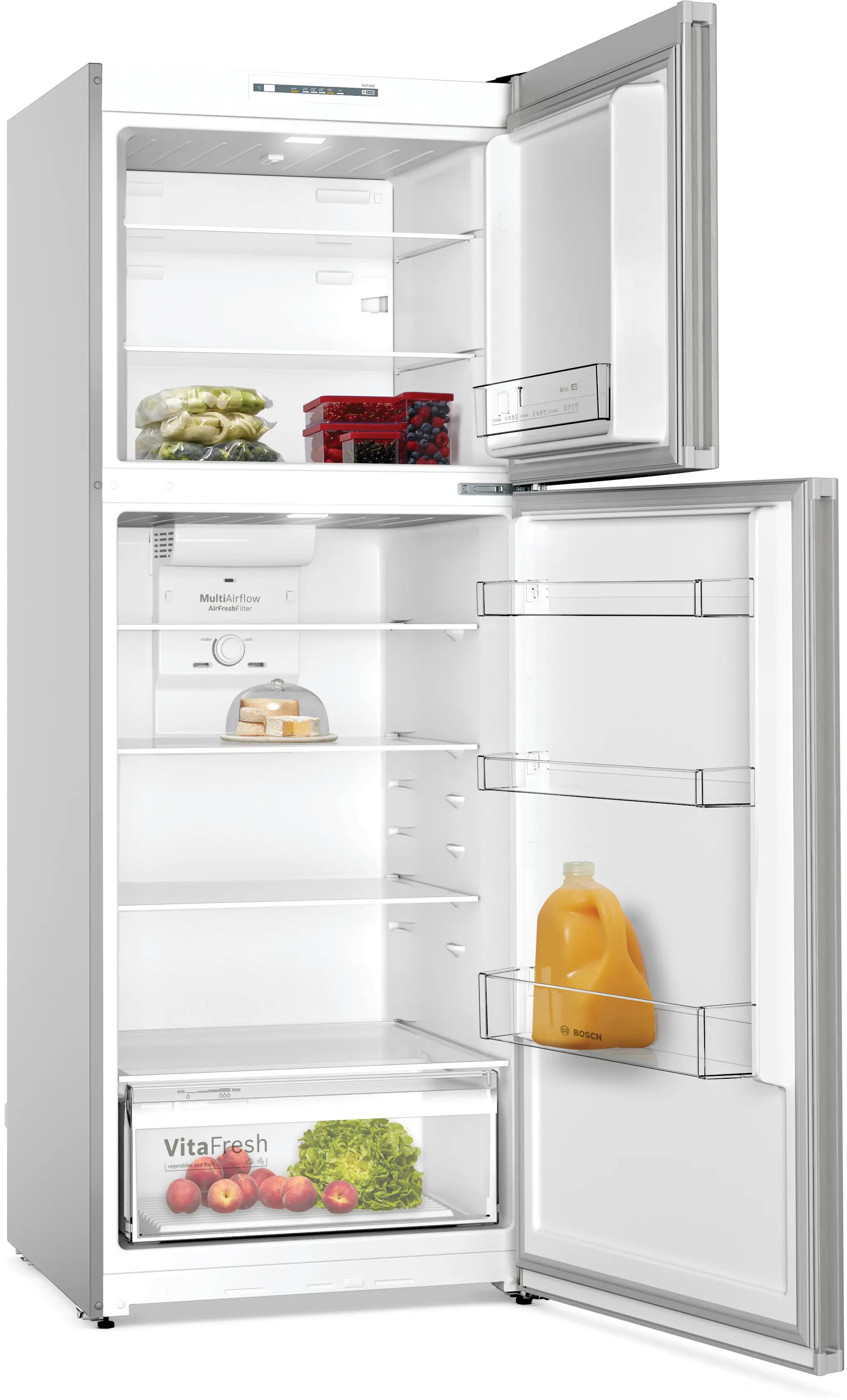 Bosch KDN55NL2M8 top-freezer fridge-freezer product detail view