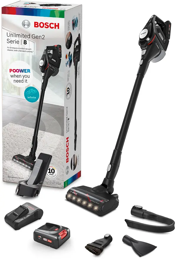 Bosch BCS82BL24 Unlimited Gen2 Series 8 - Next-Generation Powerful Cordless Vacuum product view 22