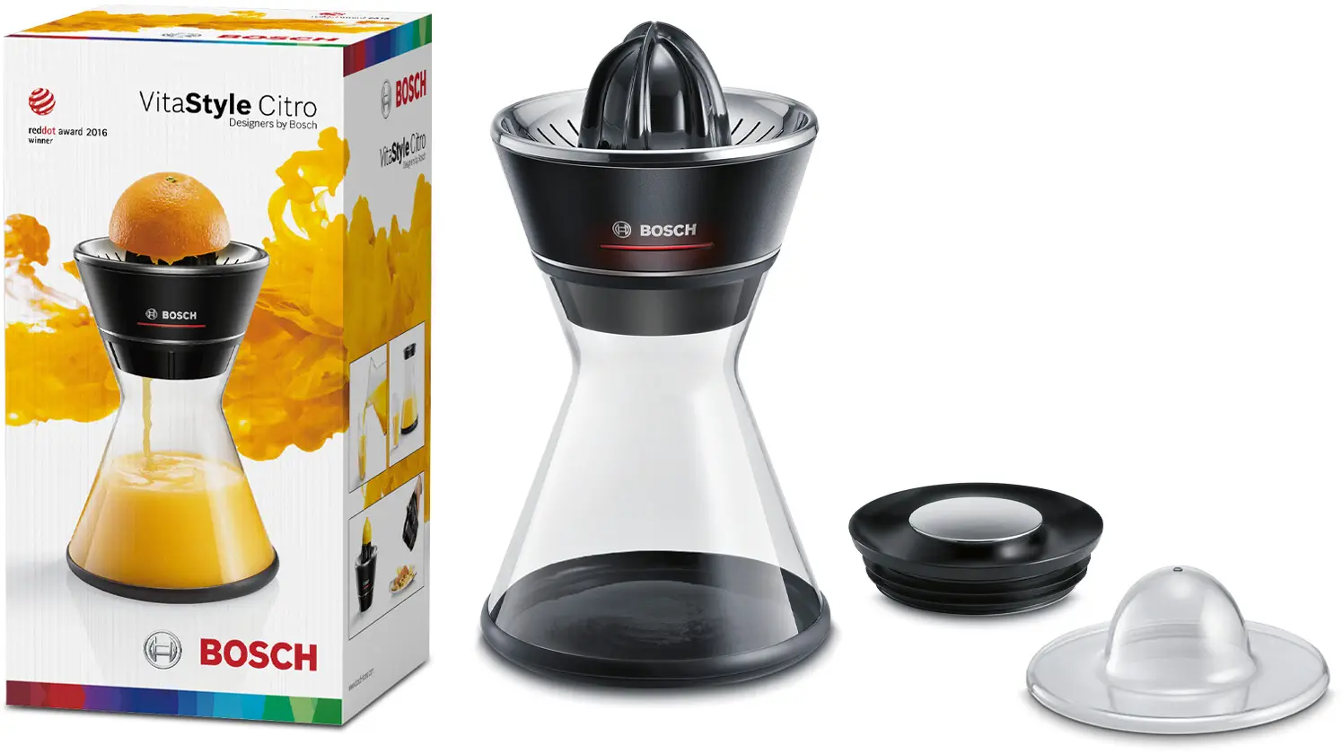 Bosch MCP72GPB VitaStyle Citro Citrus Press 40W 1L Black White product view 3