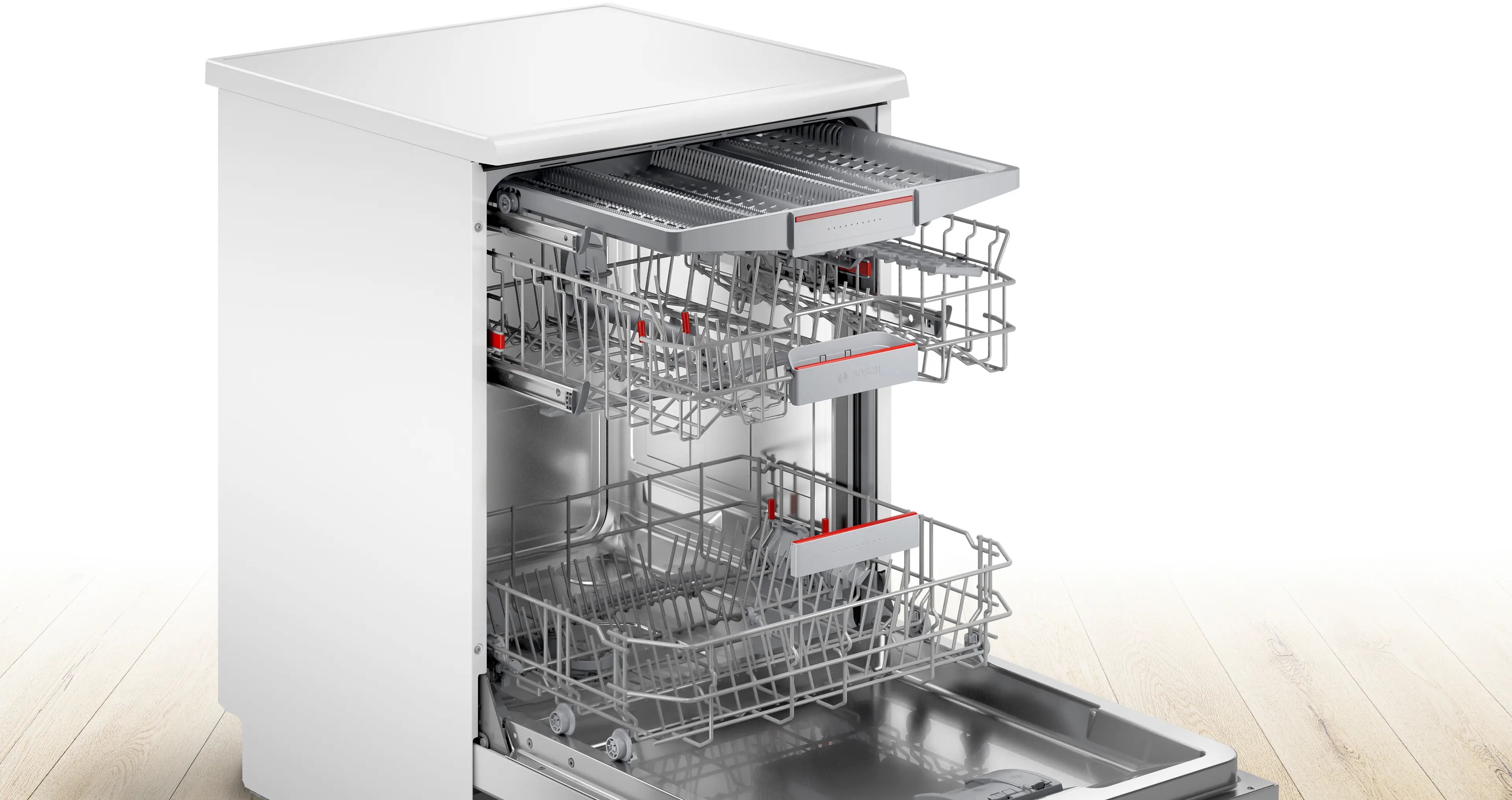 Bosch SMS6HMW27Q Serie 6 Freestanding Dishwasher 60 cm 7 Programs White Home Connect product image 2