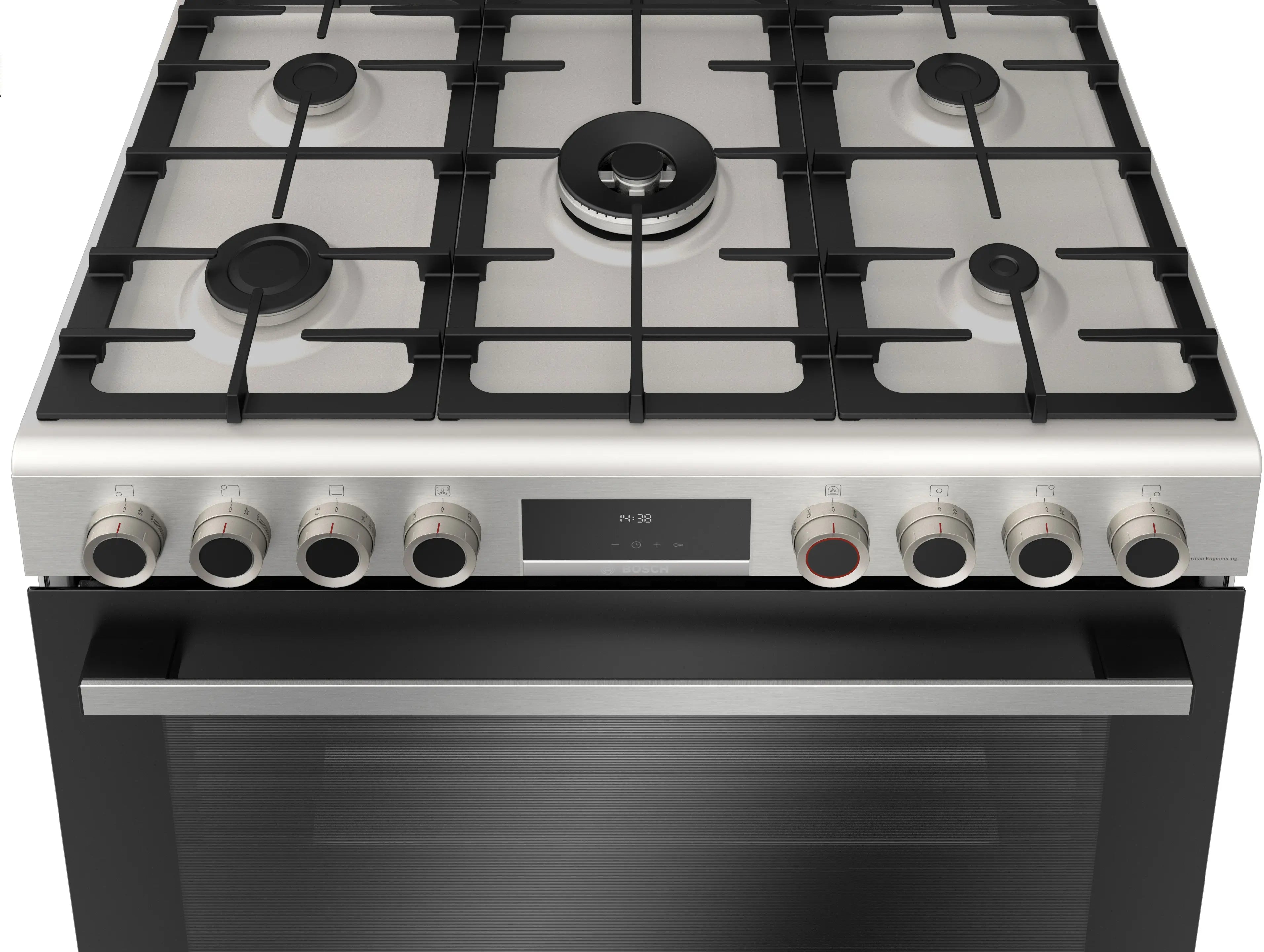 Bosch HGX5G7W50S Serie 6 Freestanding Gas Cooker 90CM 125L Stainless Steel with Hybrid Cooking product image 2