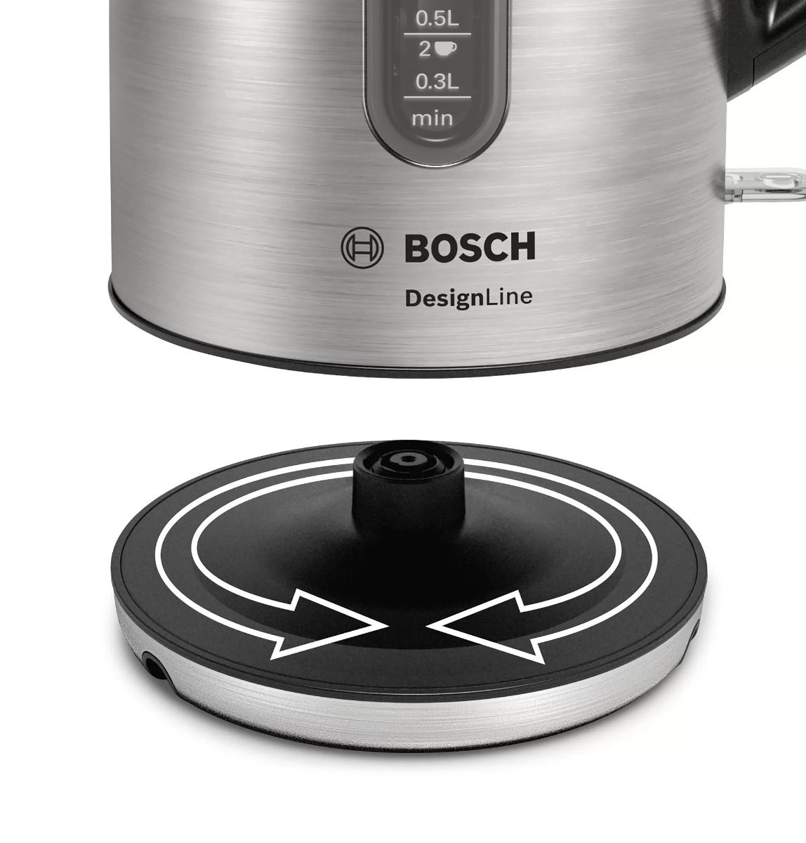 Bosch TWK4P440 DesignLine Water Kettle 1.7L 2400W Stainless Steel product view 6