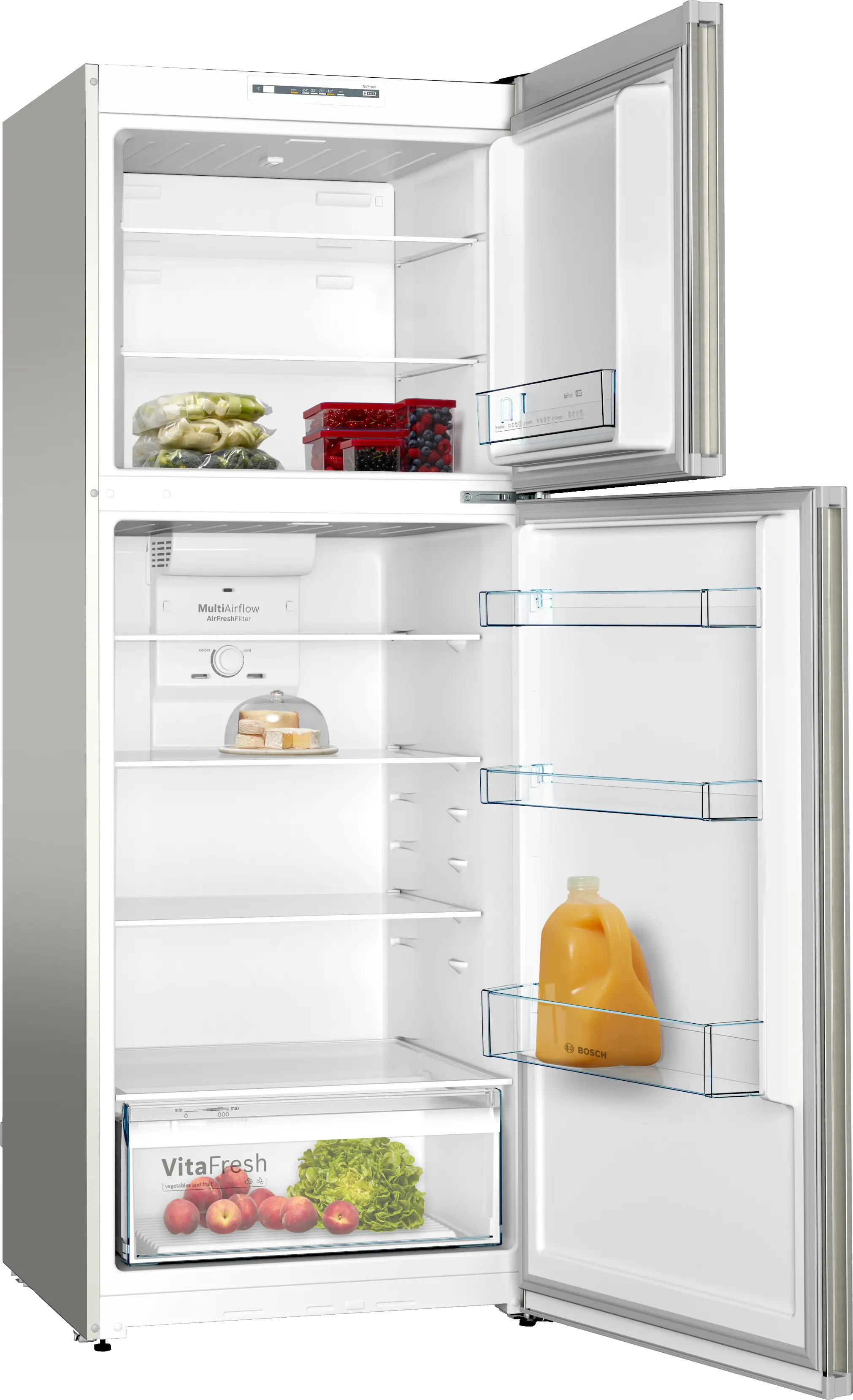 Bosch KDN55NL20U top-freezer fridge-freezer product detail view