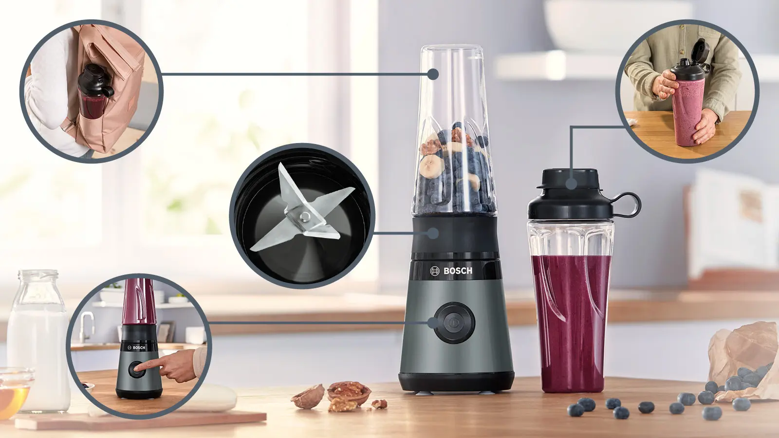 Bosch MMB2111S Blender Vita Power Serie2 450W Silver product view 8