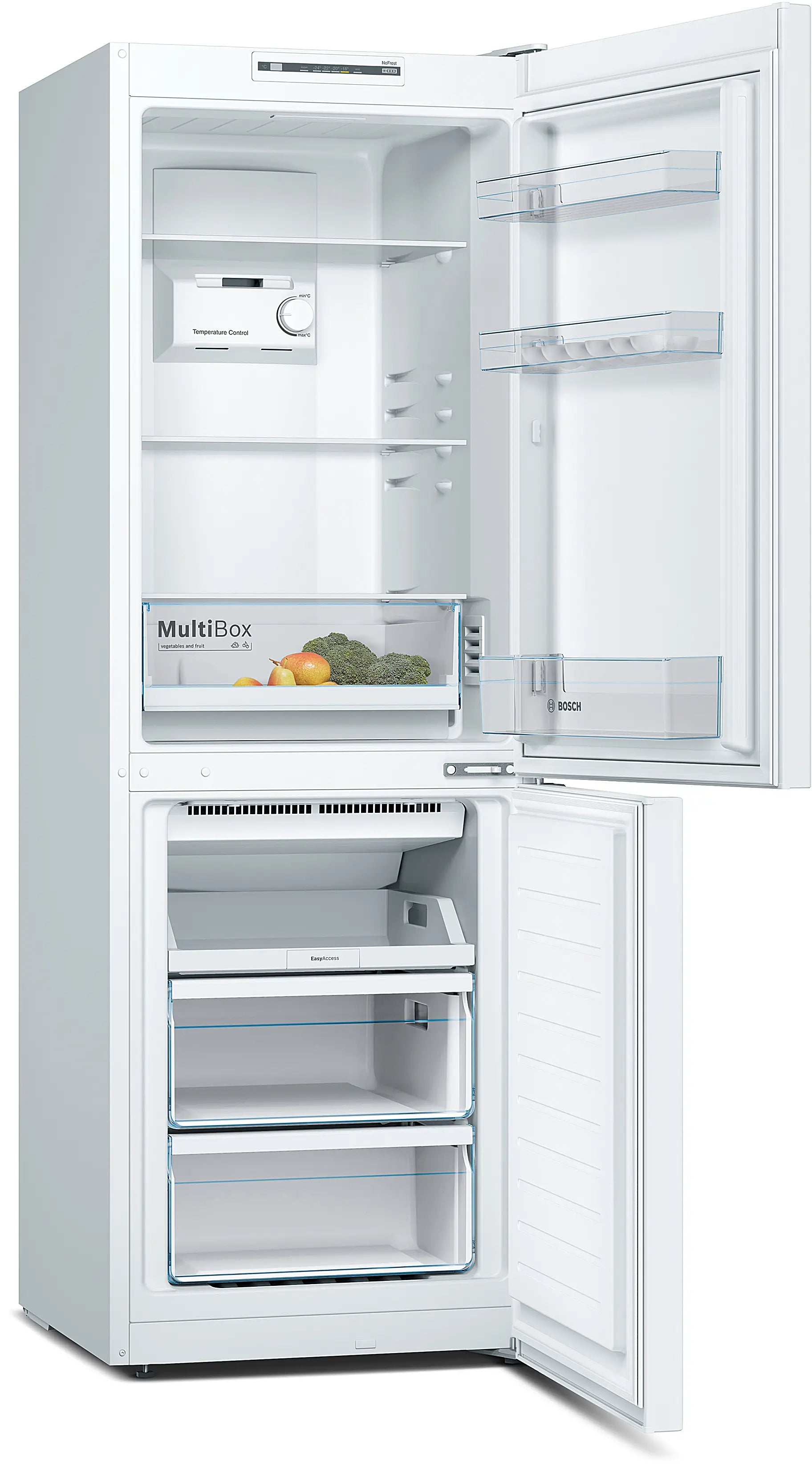 Bosch KGN33NW21U bottom-freezer fridge-freezer product detail view