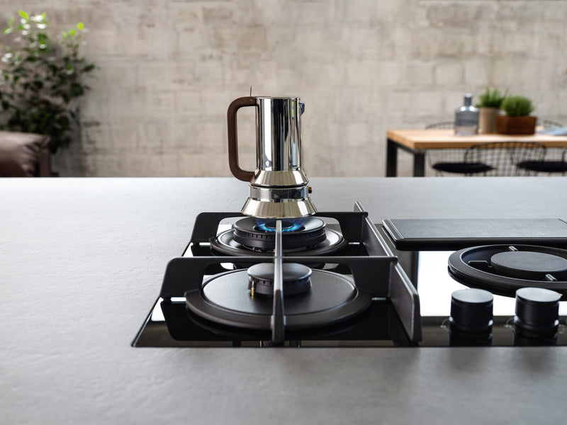 Hood+Gas Hob 90cm 550m3/h Black Glass