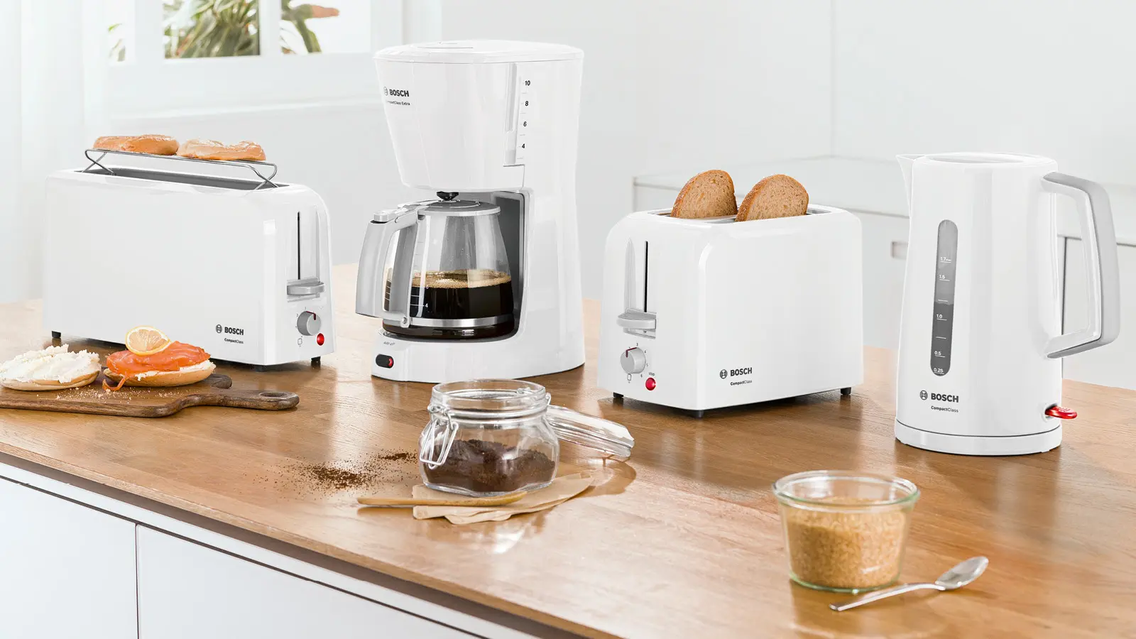 Bosch TKA3A031 CompactClass Extra Filter Coffee Maker 1100W White product view 12