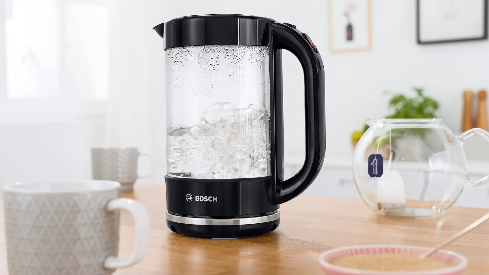 Bosch TWK70B03 Glass Water Kettle 1.7L 2400W Black product view 7
