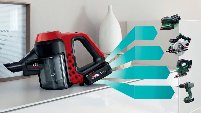 BOSCH BCS711PET Rechargeable Handstick Vacuum Cleaner Unlimited ProAnimal Serie7 Red