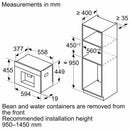 Bosch CTL7181B0 Serie 8 Built-In Fully Automatic Coffee Machine Black 1600W