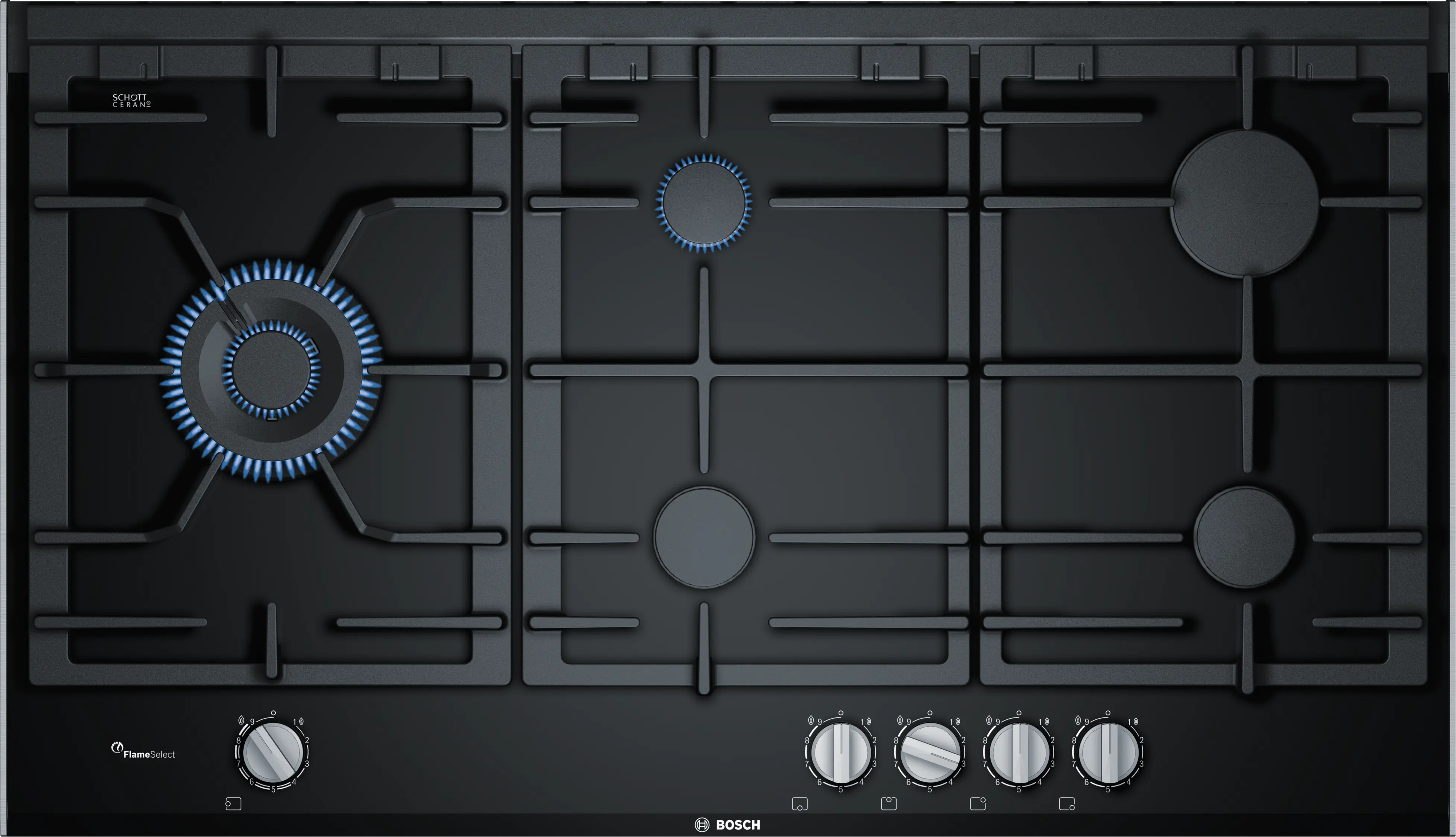 Bosch PRS9A6B70 Series 8 Ceramic Hob 90CM Wok Burner Dual Wok 90cm Ceramic Glass