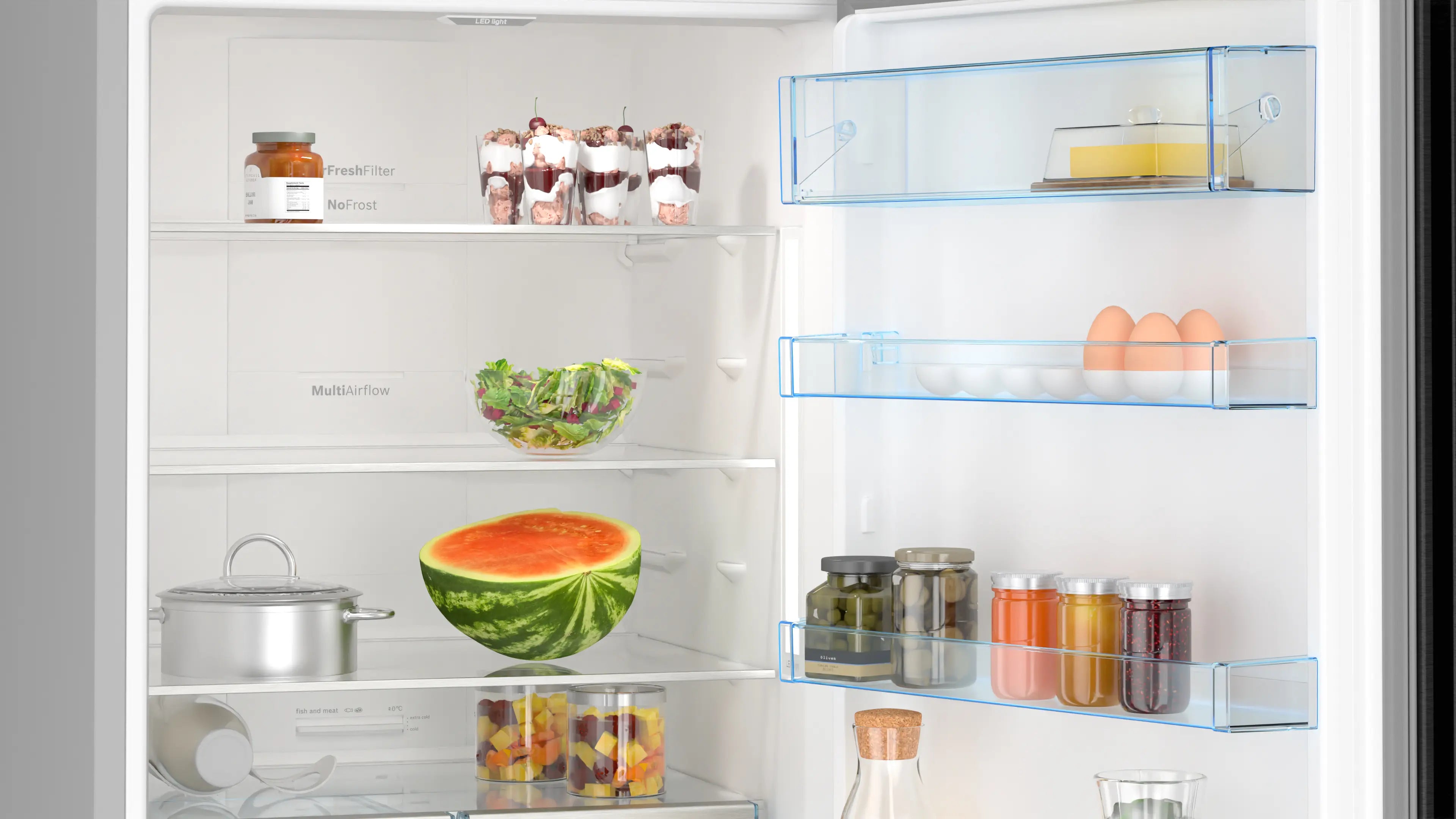 Bosch KGN56CX30U bottom-freezer fridge-freezer product detail view