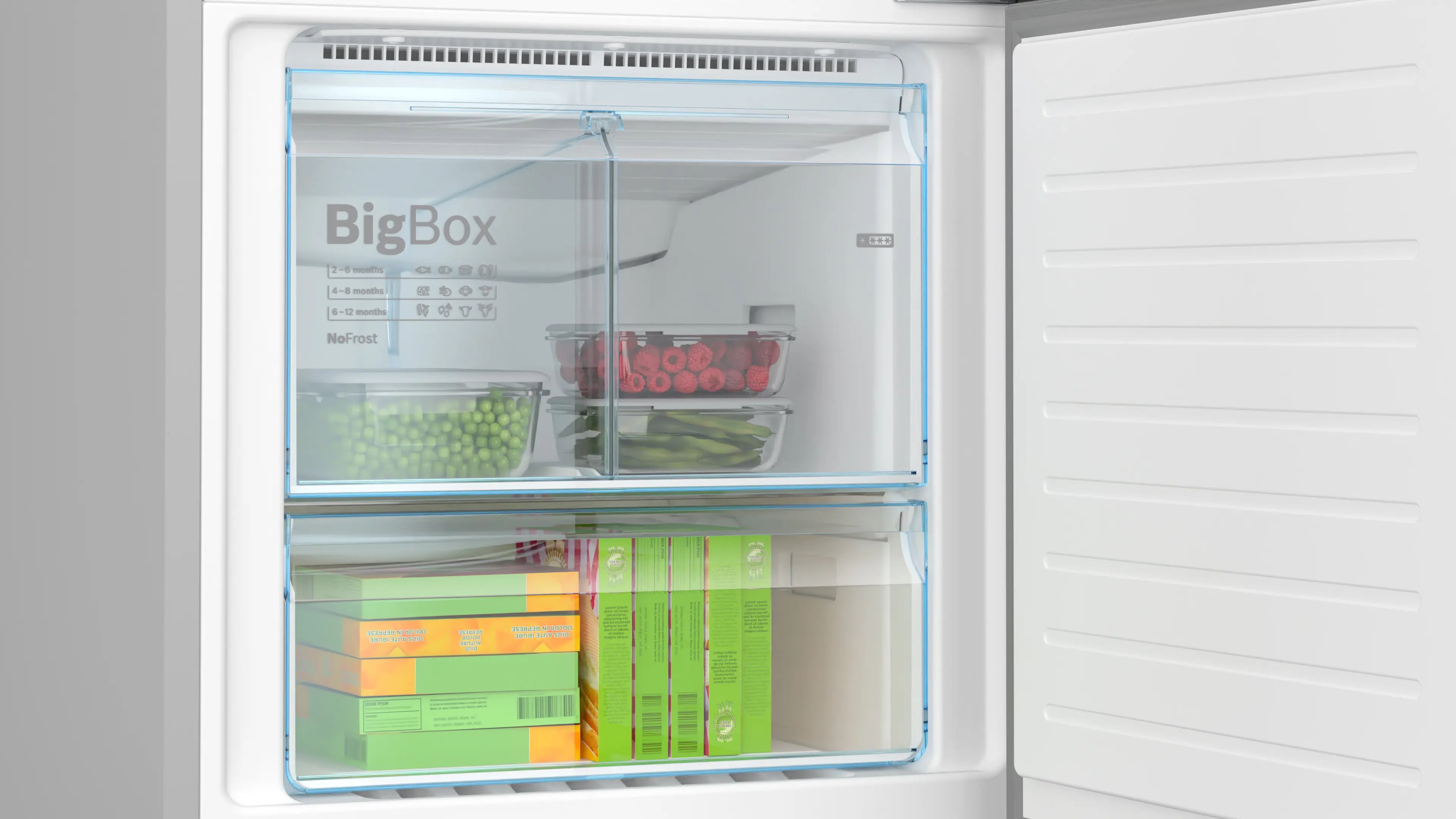 Bosch KGN56CX30U bottom-freezer fridge-freezer product detail view