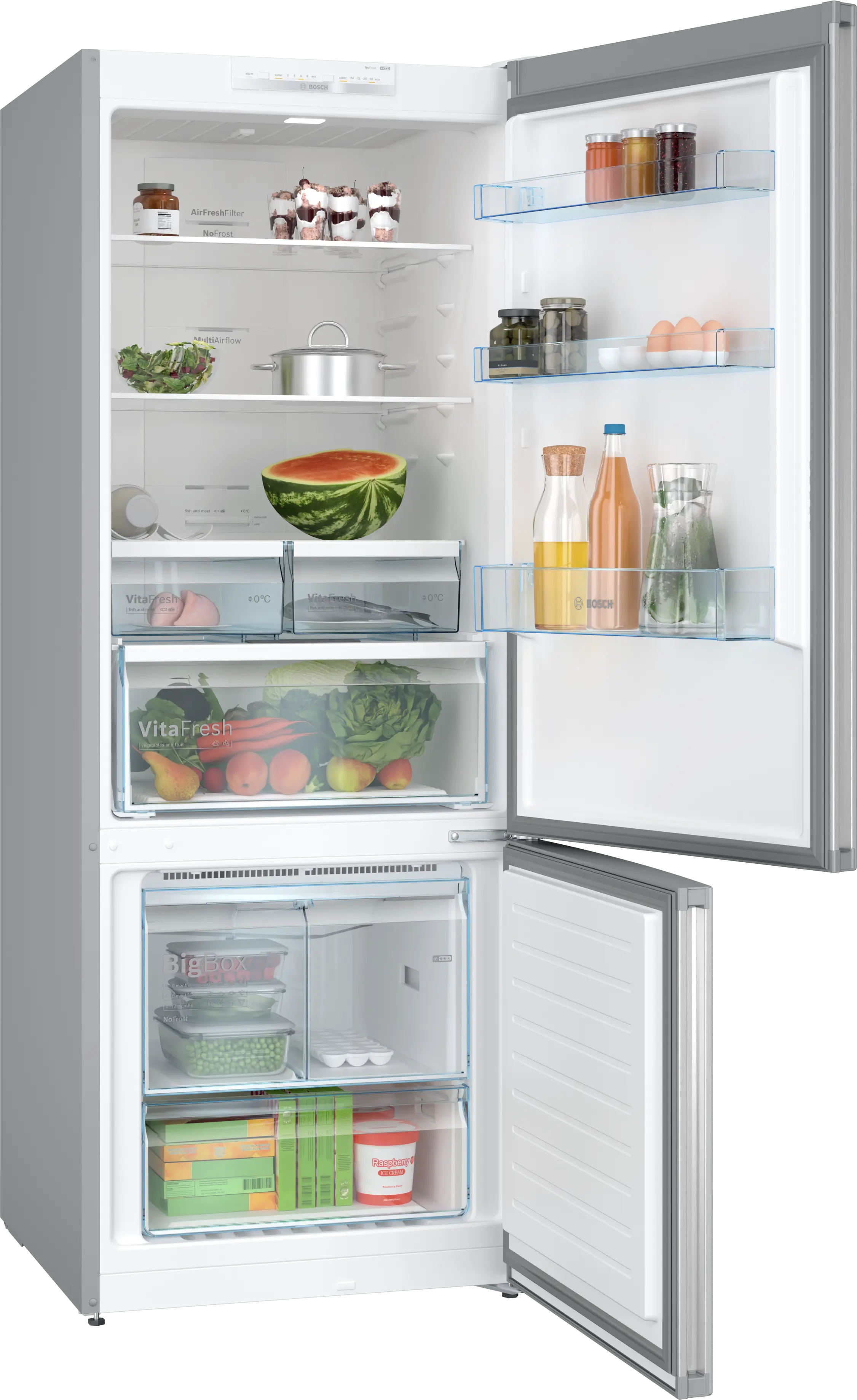 Bosch KGN55VL21U bottom-freezer fridge-freezer product detail view
