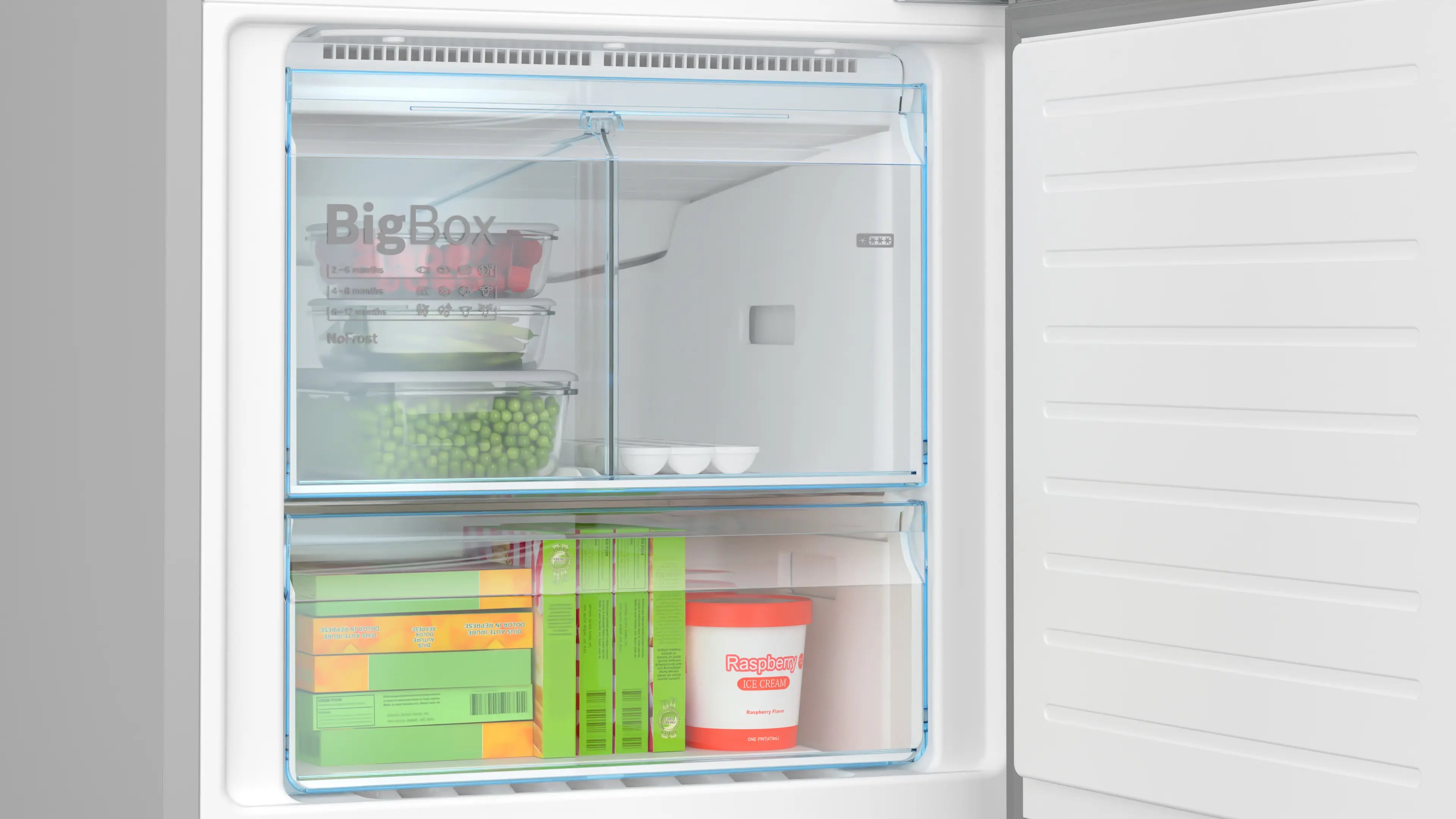 Bosch KGN55VL21U bottom-freezer fridge-freezer product detail view